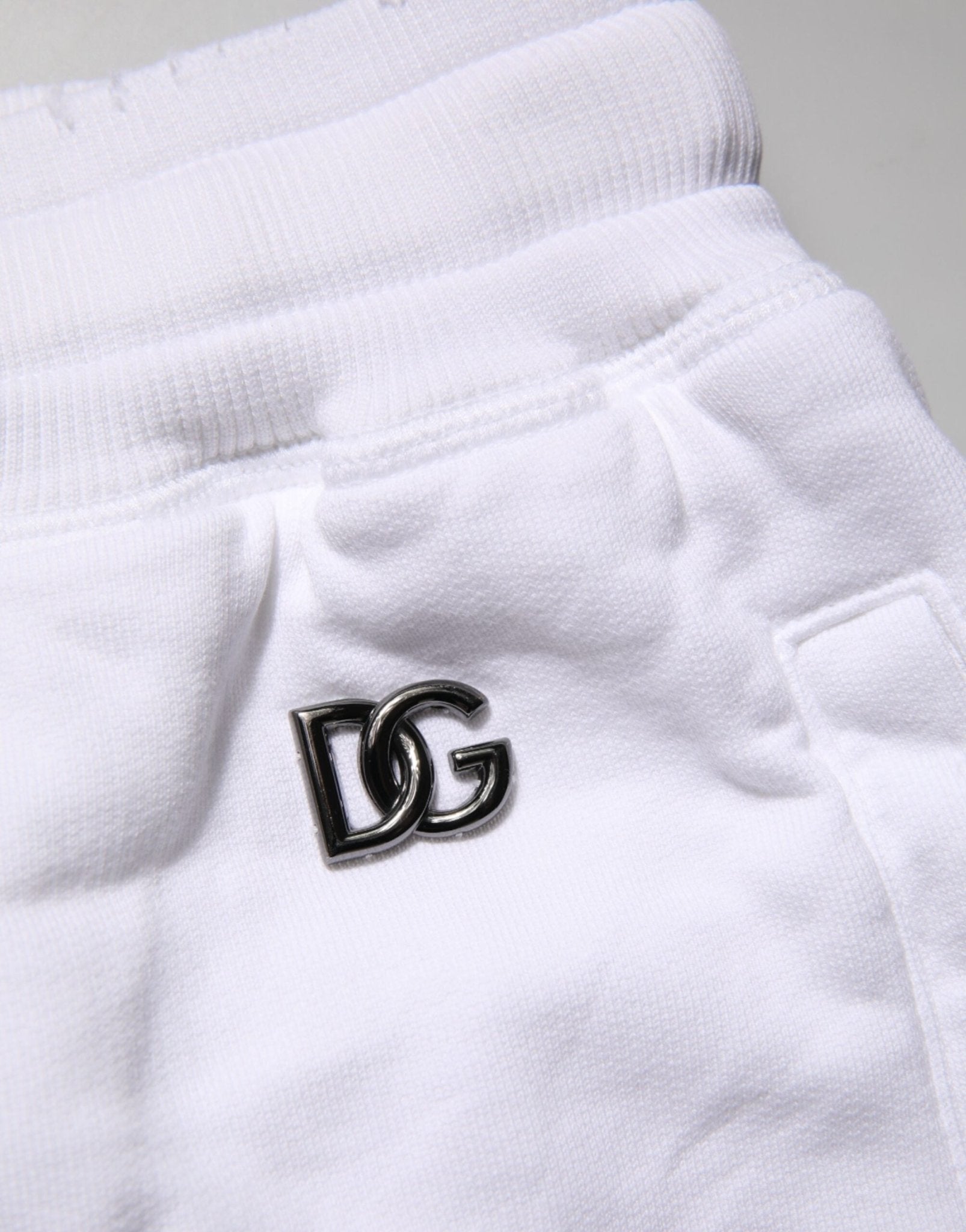 Dolce & Gabbana White Ripped Mid Waist Casual Bermuda Short - RIMODA