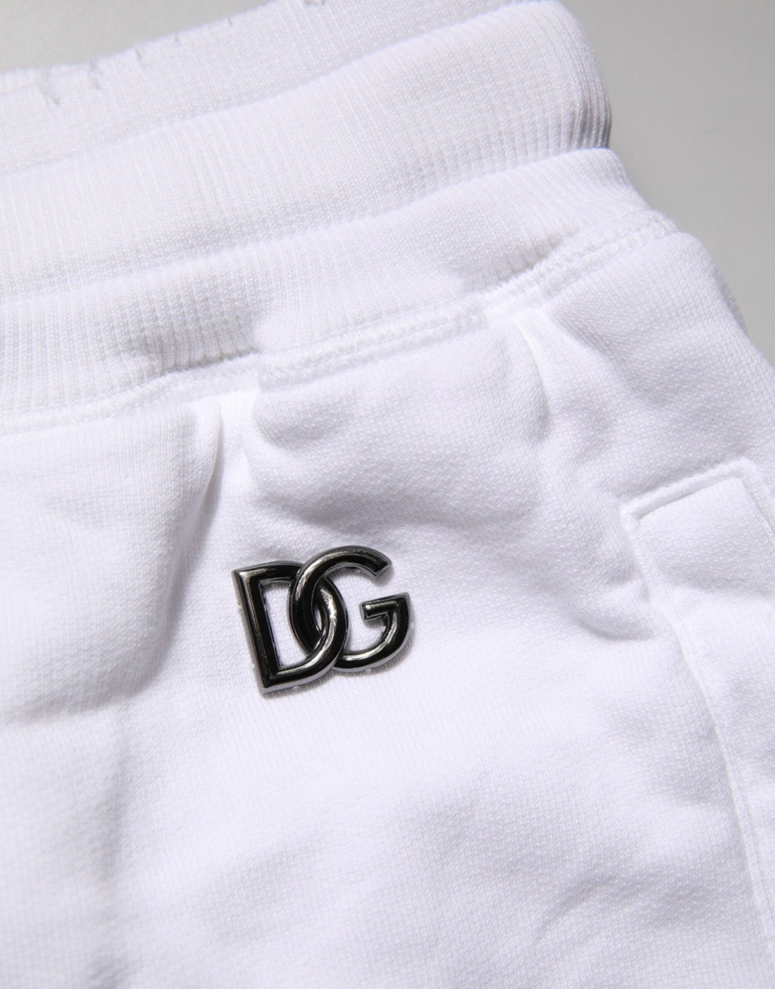 Dolce & Gabbana White Ripped Mid Waist Casual Bermuda Short - RIMODA