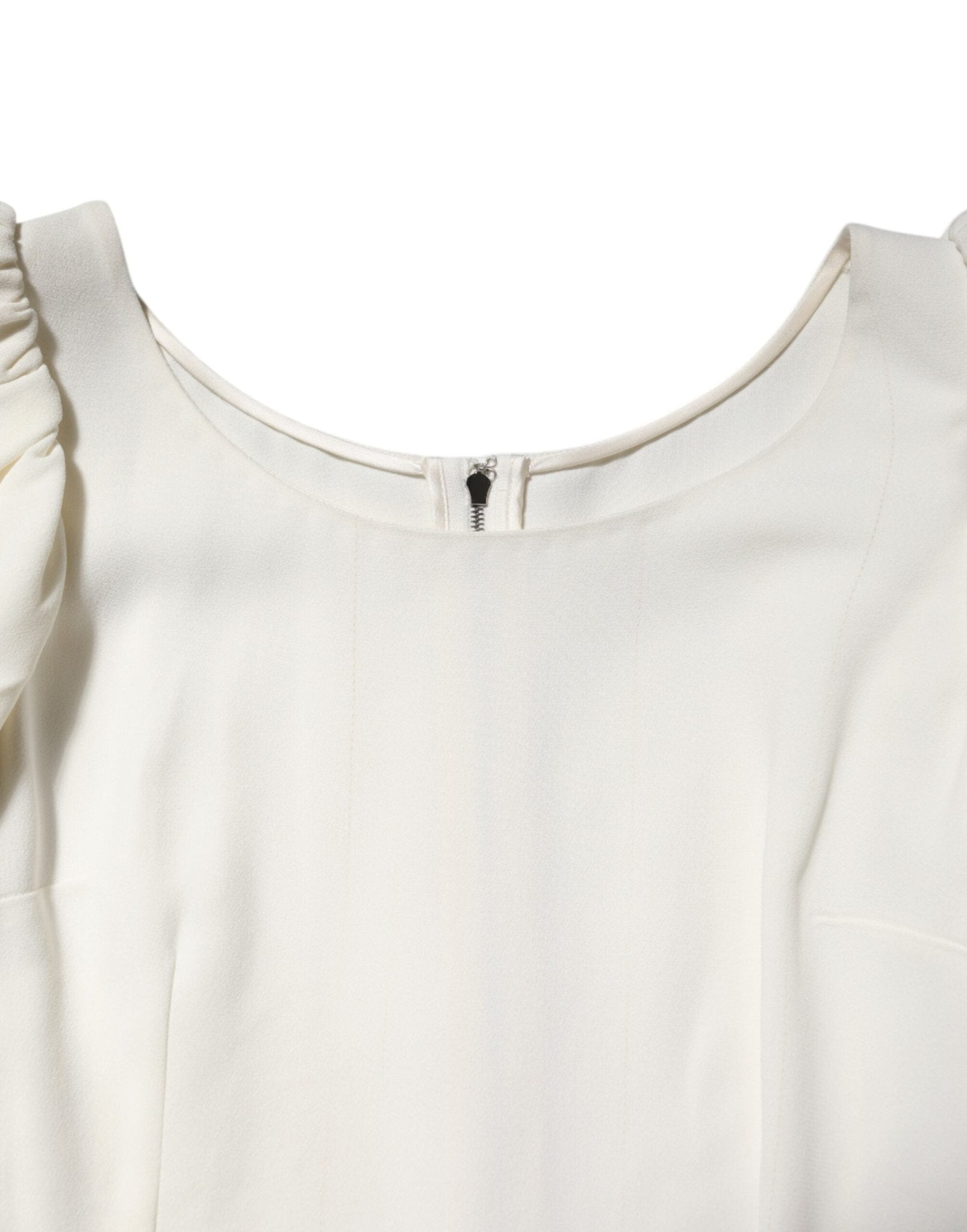 Dolce & Gabbana White Round Neck Short Sleeves Blouse Top - RIMODA