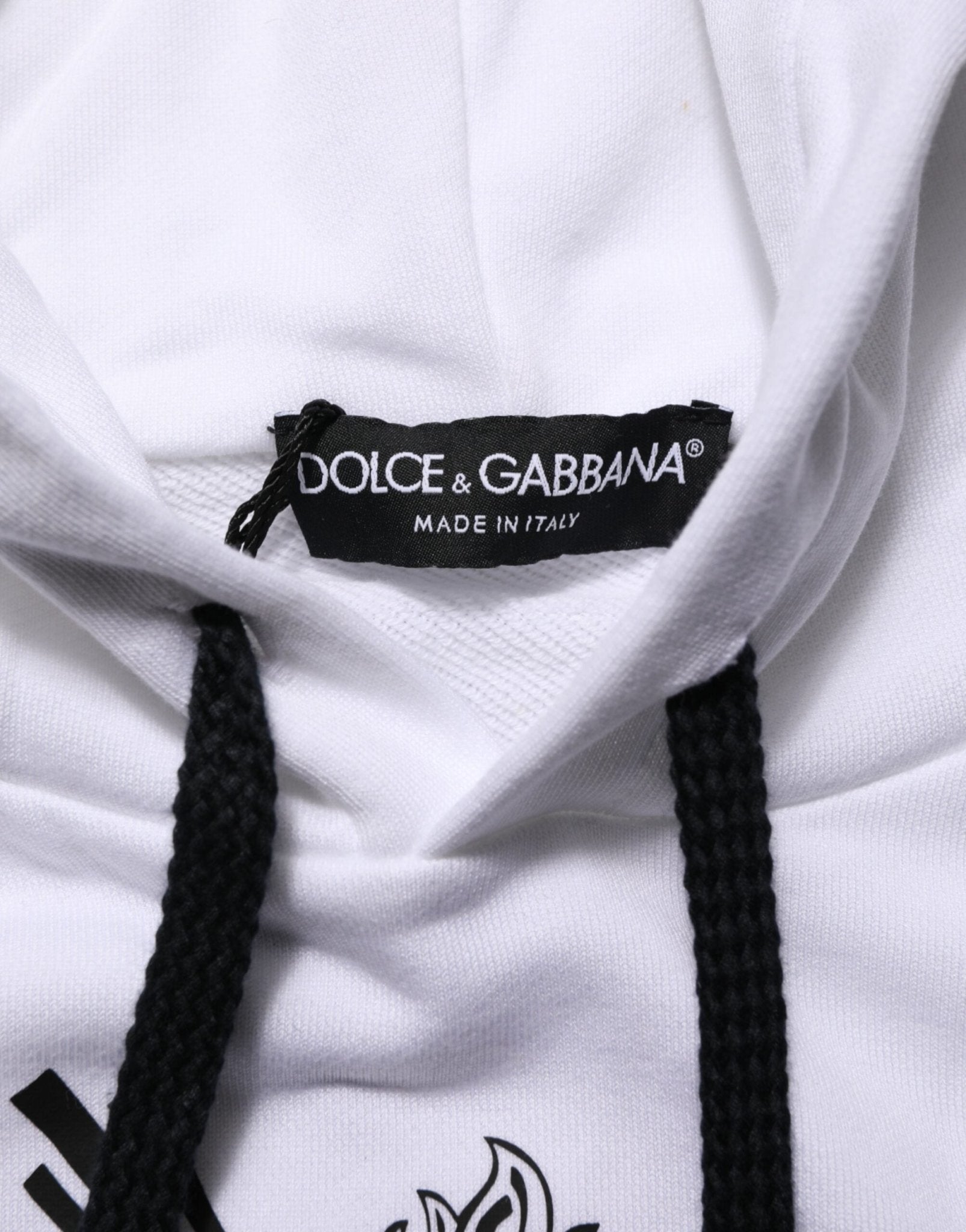 Dolce & Gabbana White Sacred Heart Hooded Sweatshirt Sweater - RIMODA