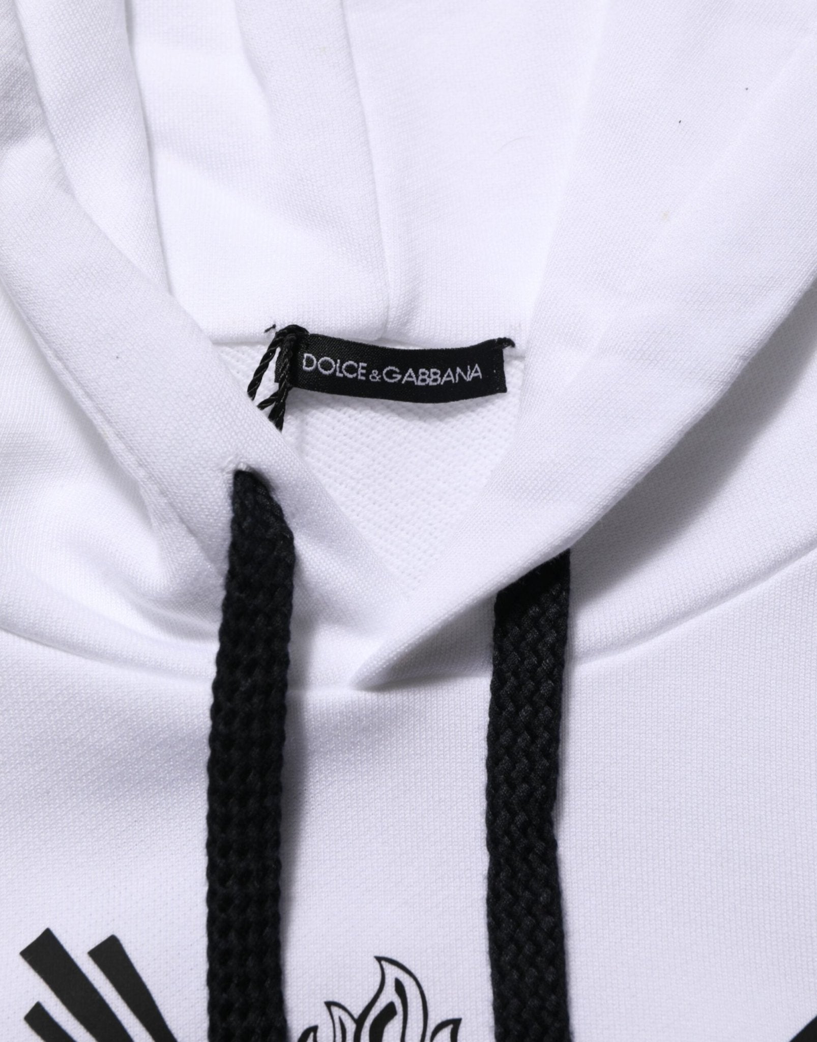 Dolce & Gabbana White Sacred Heart Hooded Sweatshirt Sweater - RIMODA