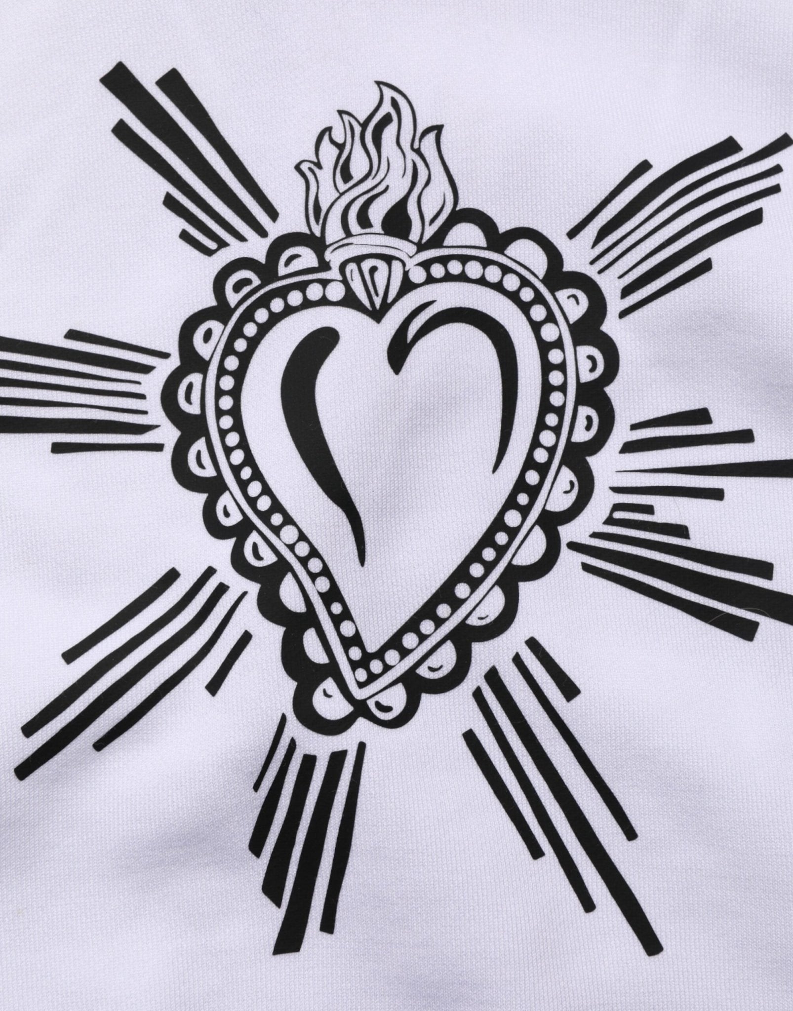 Dolce & Gabbana White Sacred Heart Hooded Sweatshirt Sweater - RIMODA