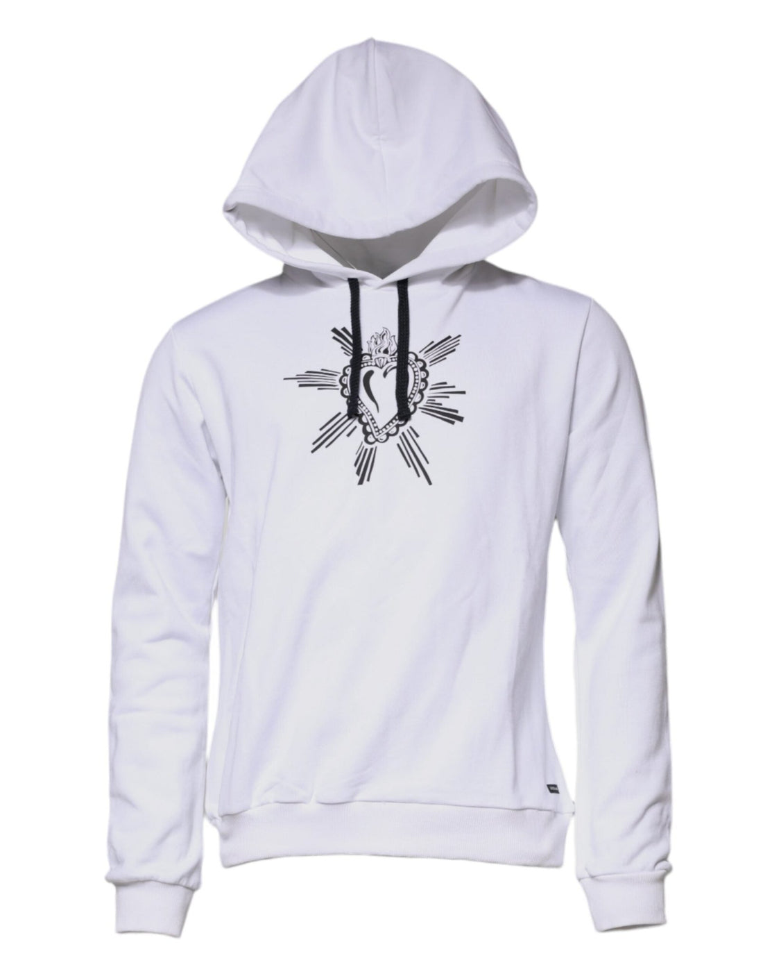 Dolce & Gabbana White Sacred Heart Hooded Sweatshirt Sweater - RIMODA