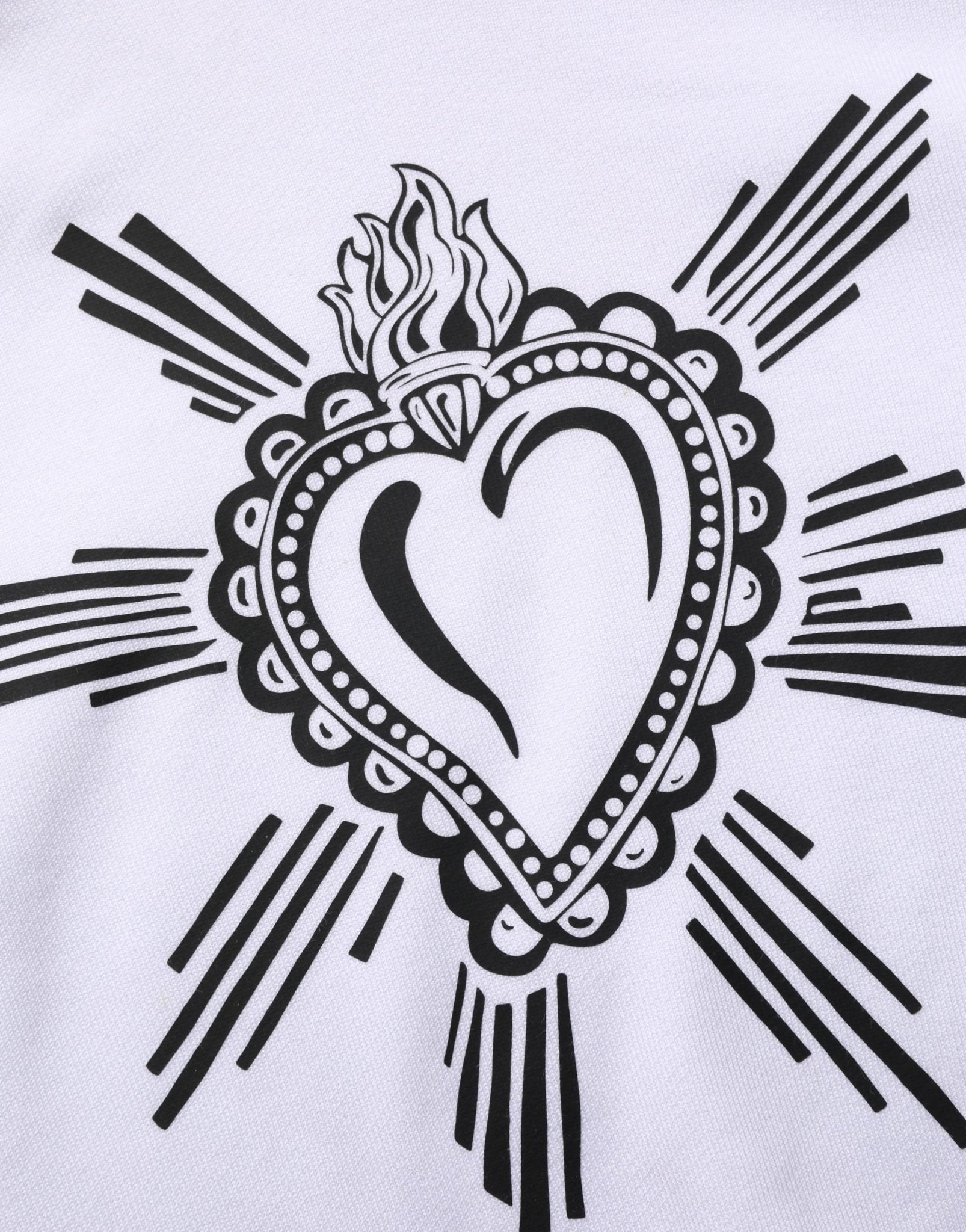 Dolce & Gabbana White Sacred Heart Hooded Sweatshirt Sweater - RIMODA