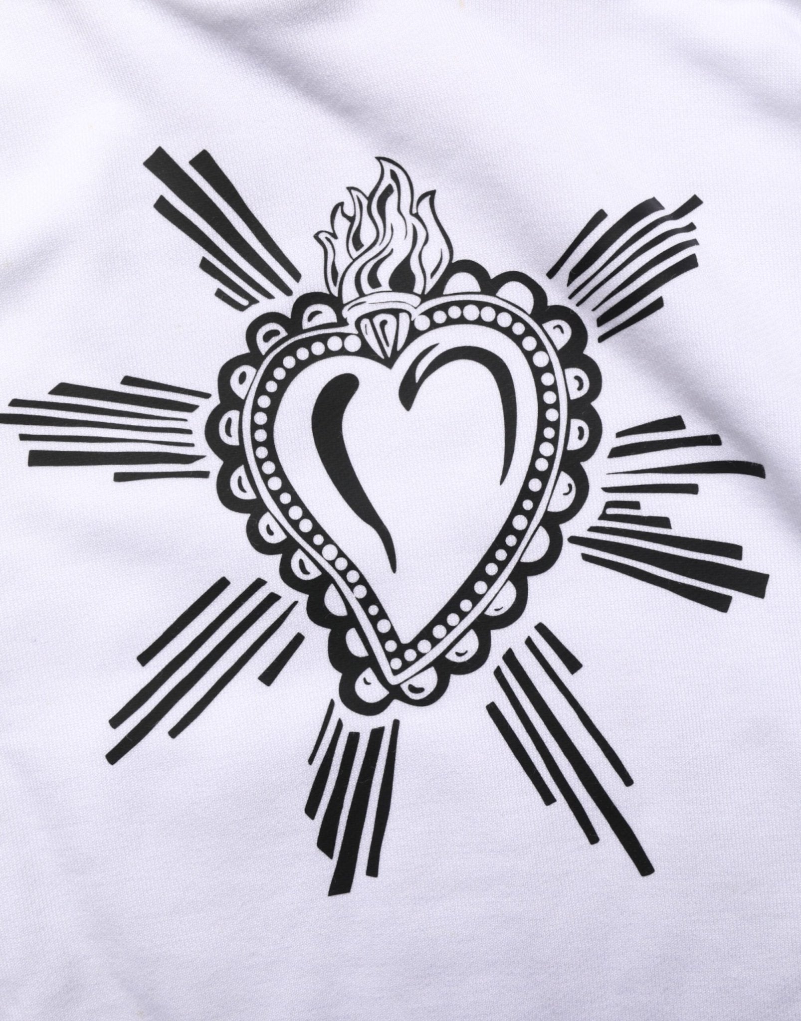 Dolce & Gabbana White Sacred Heart Hooded Sweatshirt Sweater - RIMODA