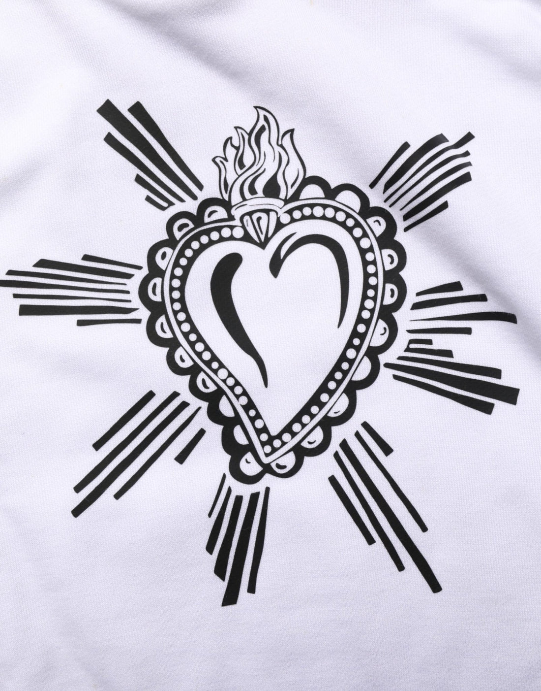 Dolce & Gabbana White Sacred Heart Hooded Sweatshirt Sweater - RIMODA