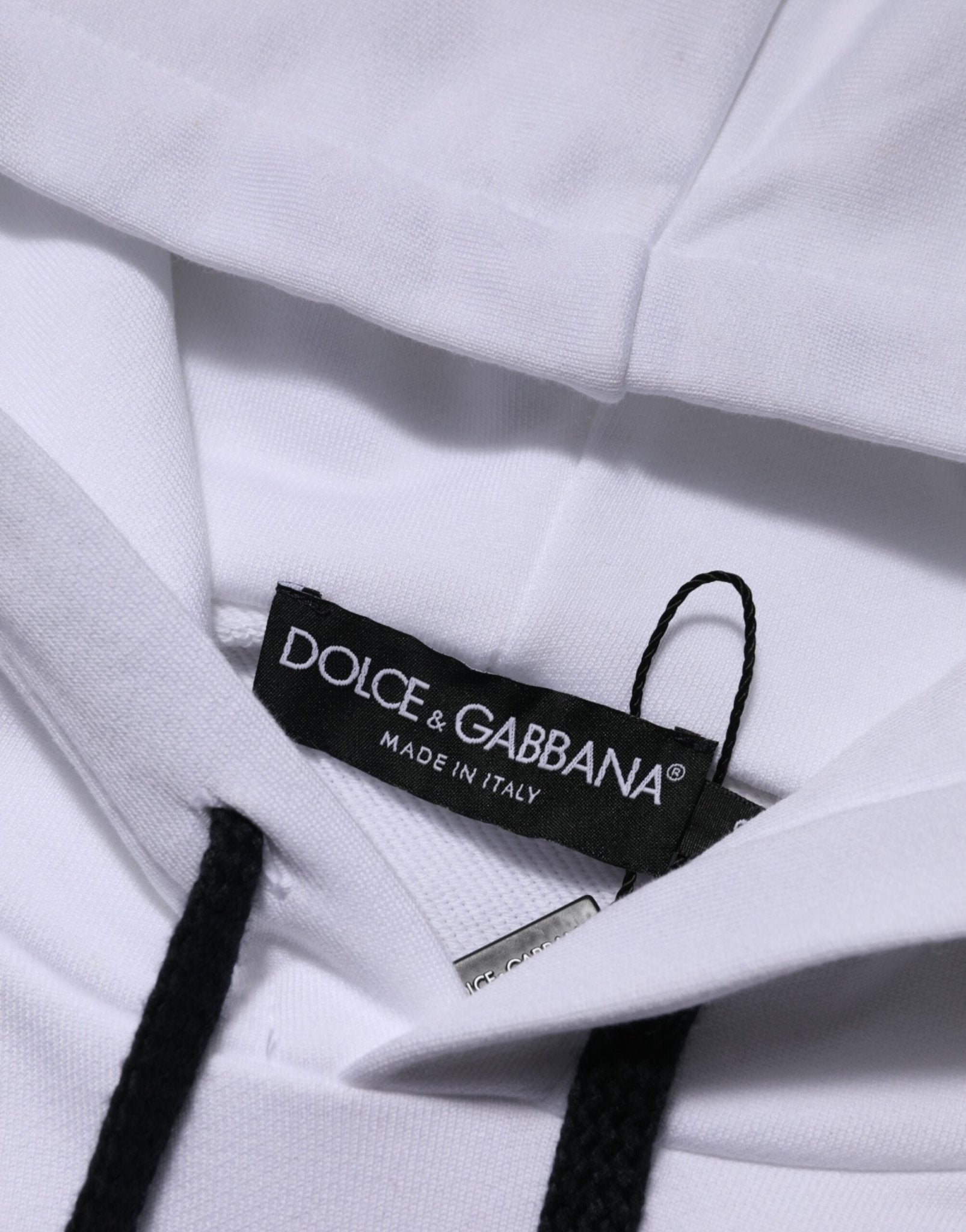 Dolce & Gabbana White Sacred Heart Hooded Sweatshirt Sweater - RIMODA