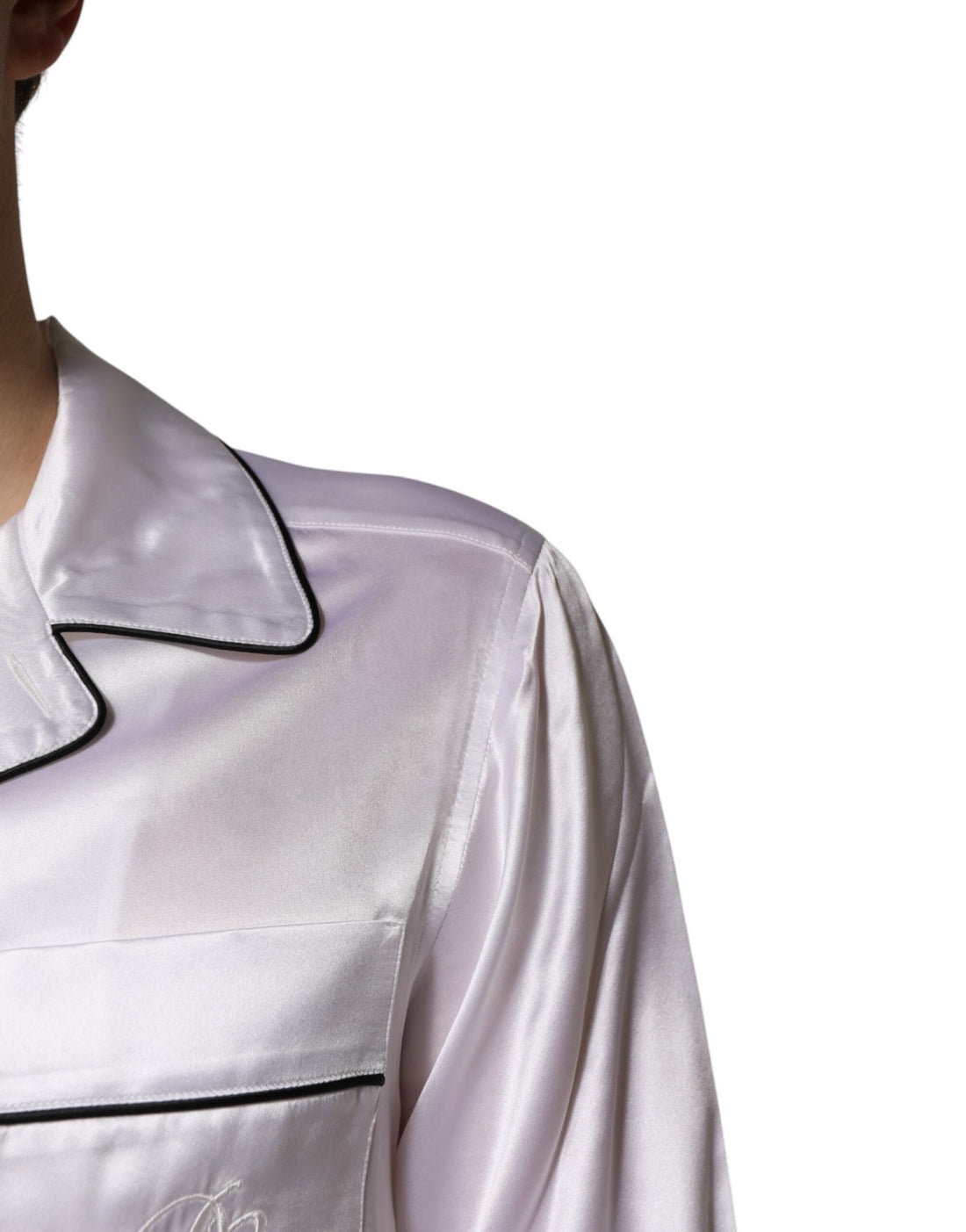 Dolce & Gabbana White Satin Silk Men Pajama Set Sleepwear - RIMODA