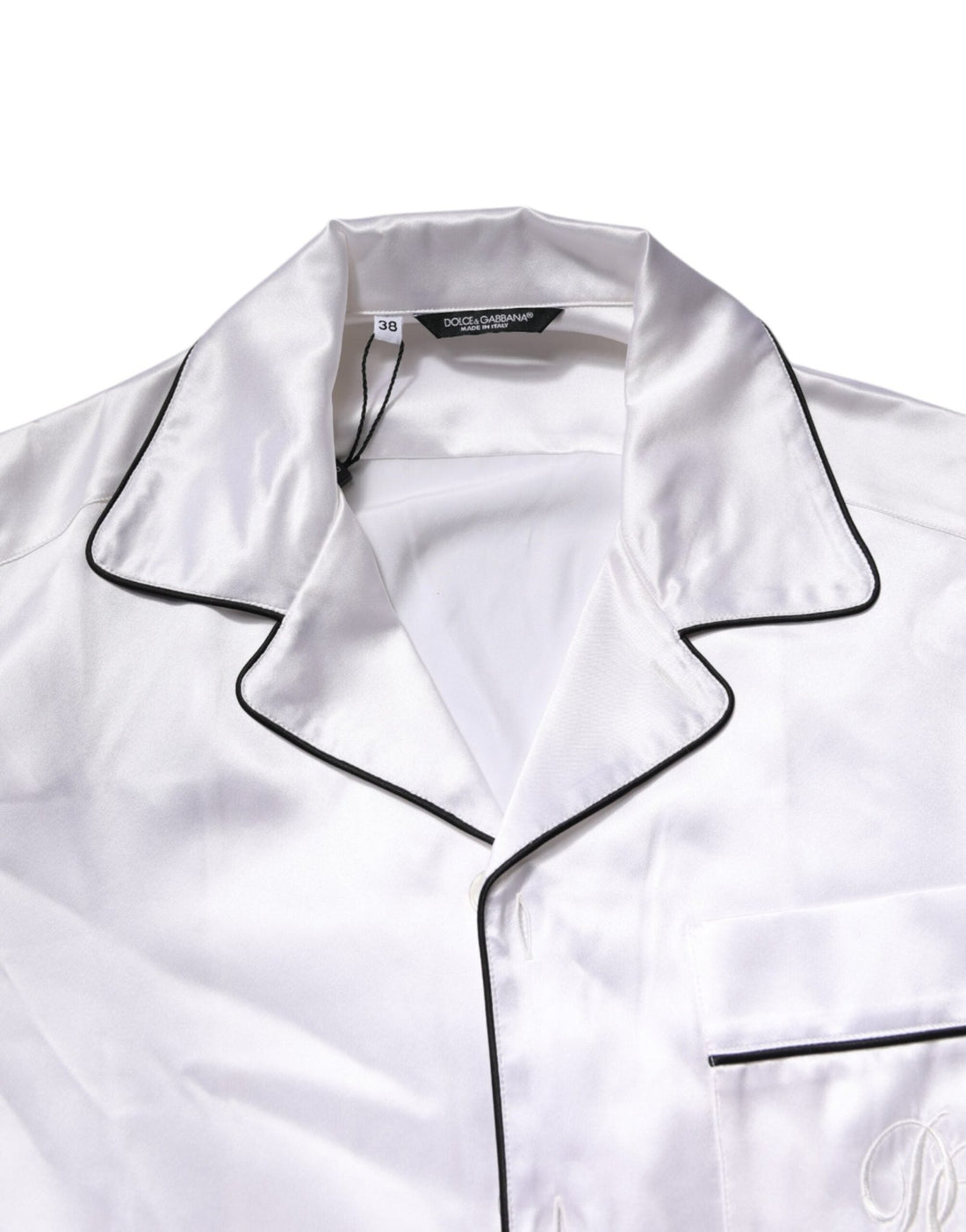 Dolce & Gabbana White Satin Silk Men Pajama Set Sleepwear - RIMODA