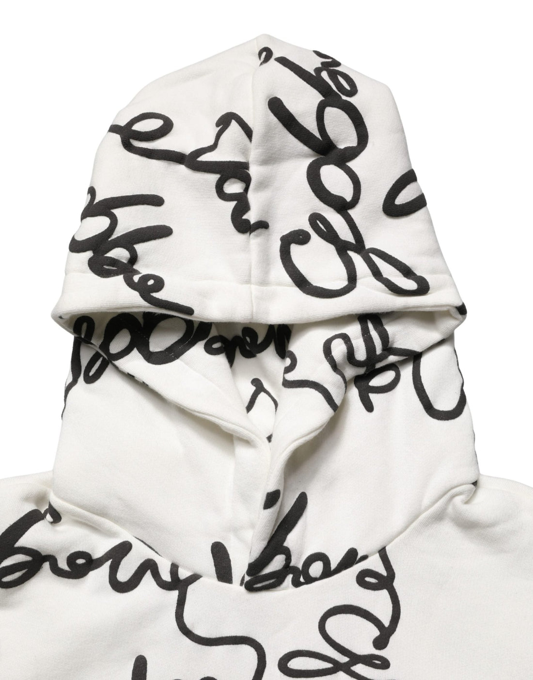 Dolce & Gabbana White Script Logo Print Cotton Sweatshirt Sweater - RIMODA