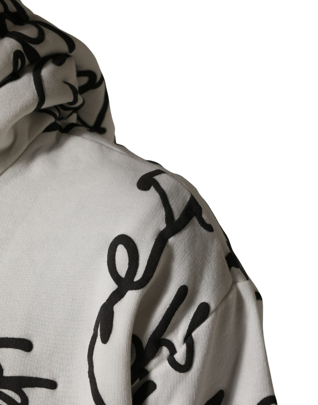 Dolce & Gabbana White Script Logo Print Cotton Sweatshirt Sweater - RIMODA