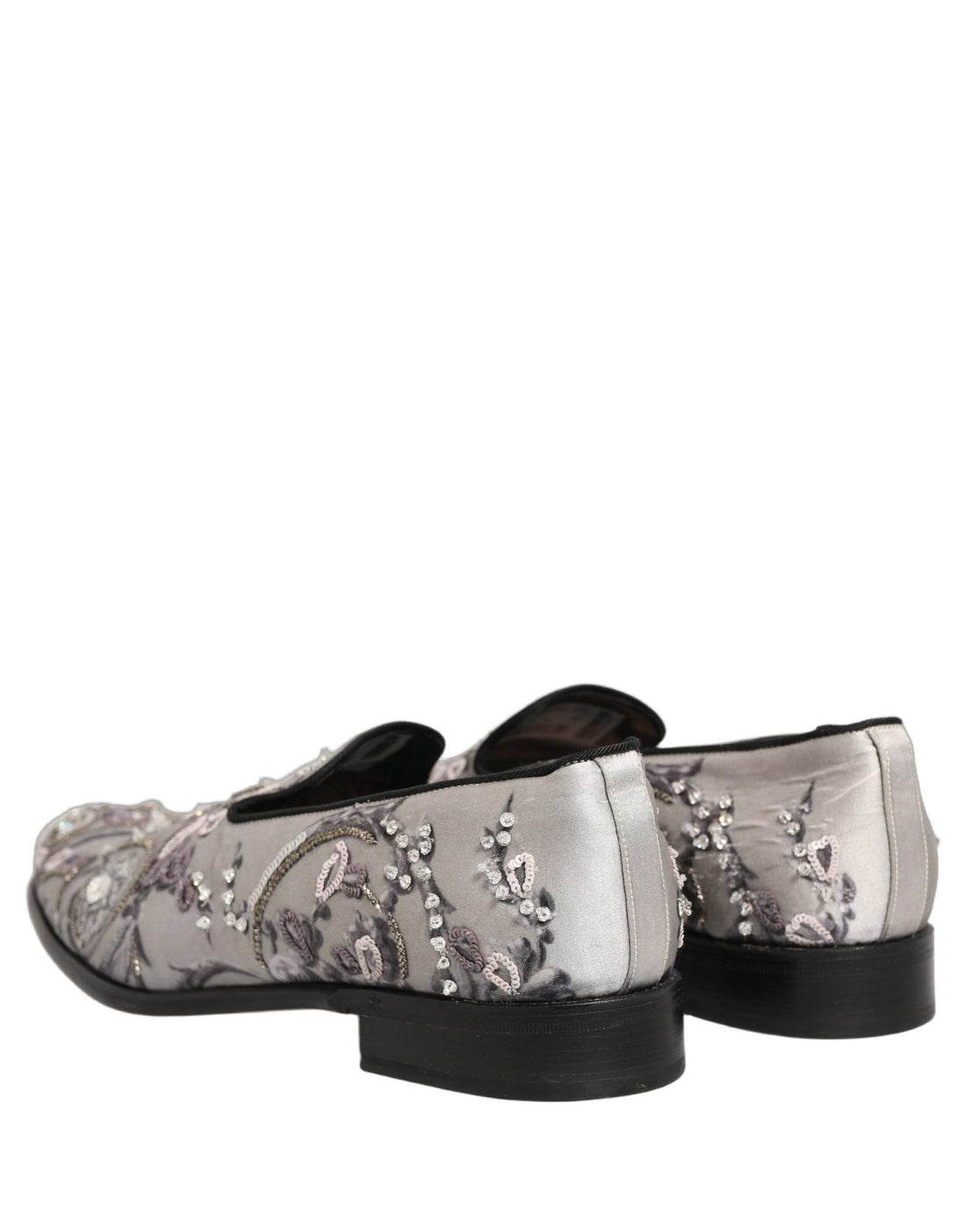 Dolce & Gabbana White Sequined Formal Slip On Loafers Shoes - RIMODA