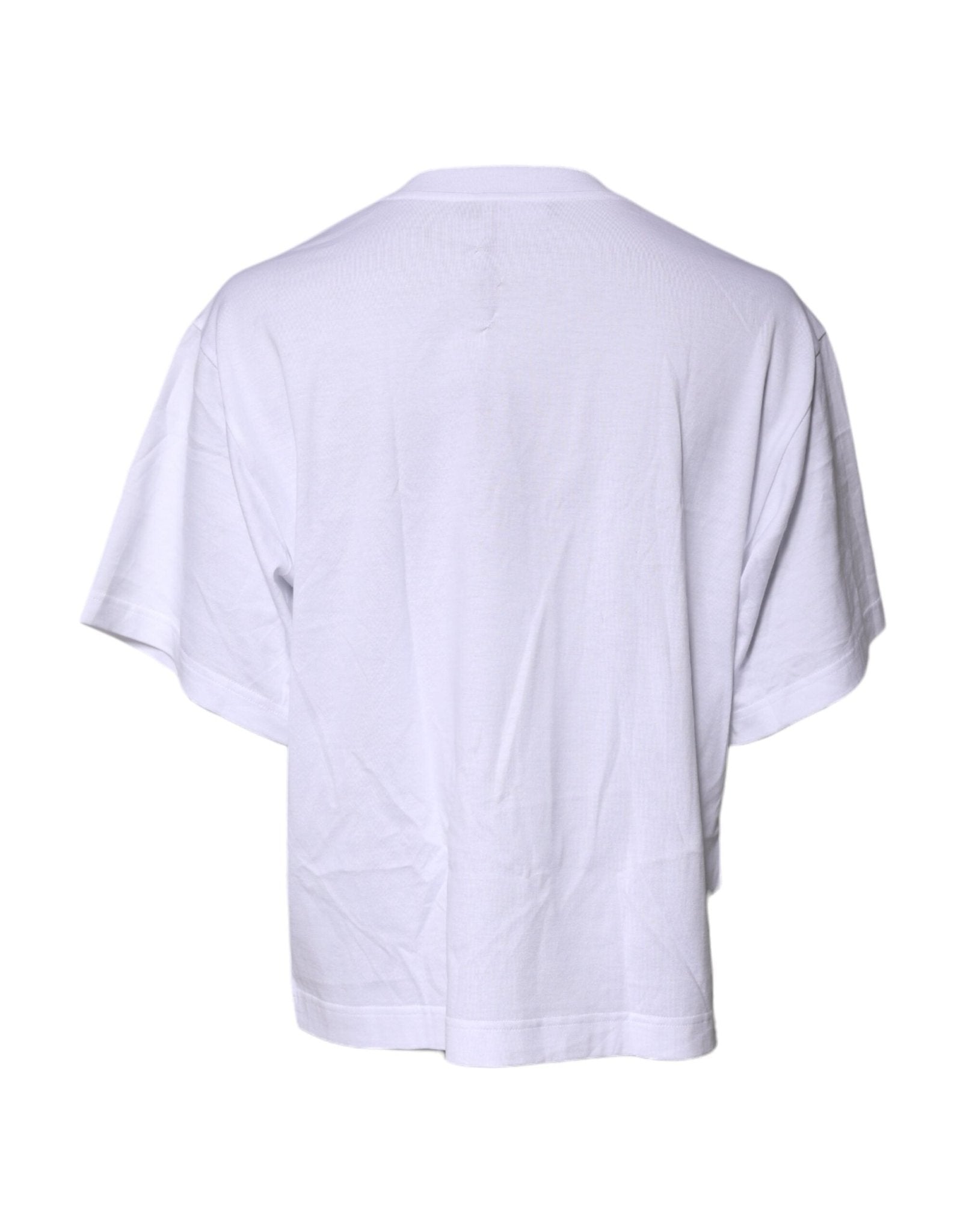 Dolce & Gabbana White Short Sleeves DG Logo Print Top T-shirt - RIMODA