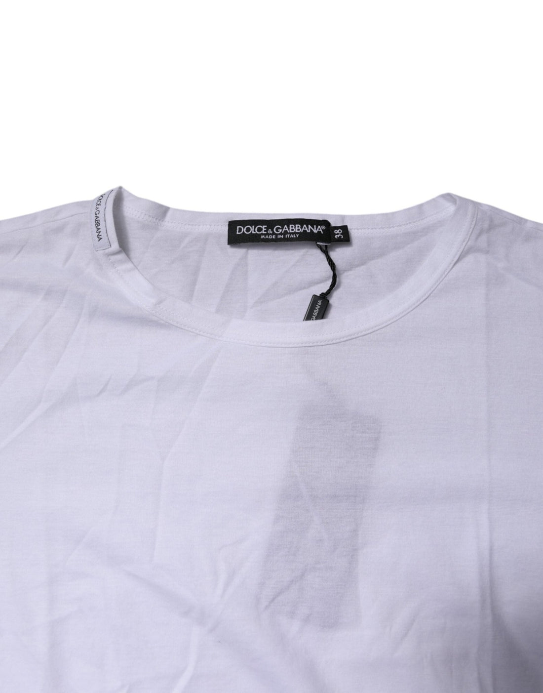 Dolce & Gabbana White Short Sleeves Round Neck Top T-shirt - RIMODA