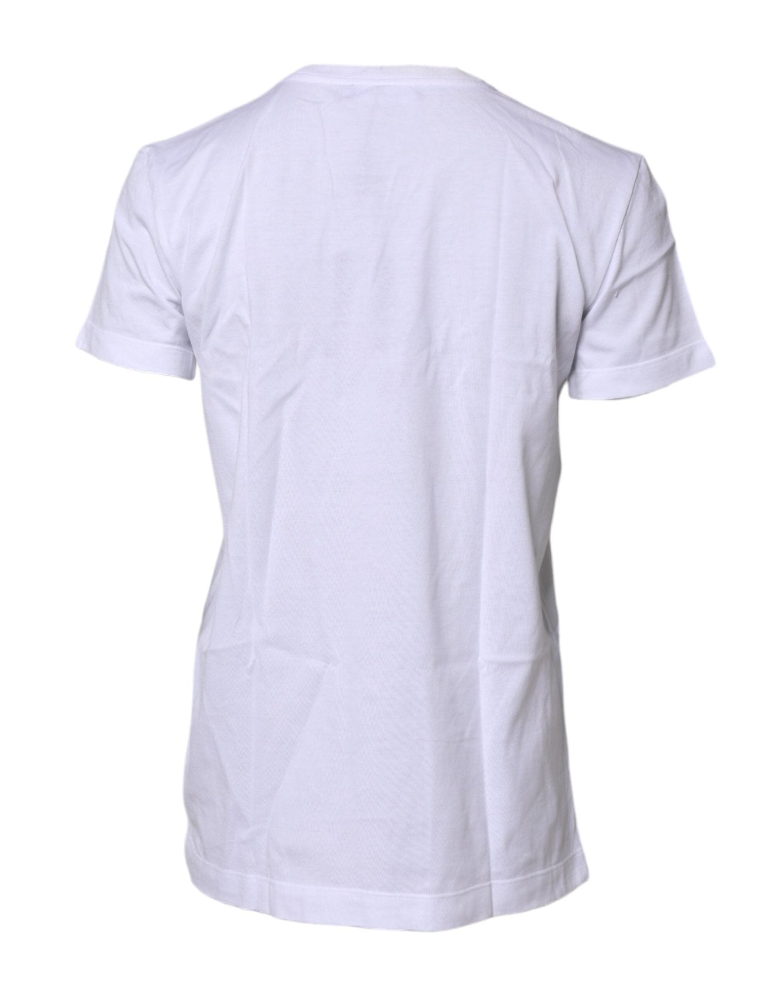 Dolce & Gabbana White Short Sleeves Round Neck Top T-shirt - RIMODA