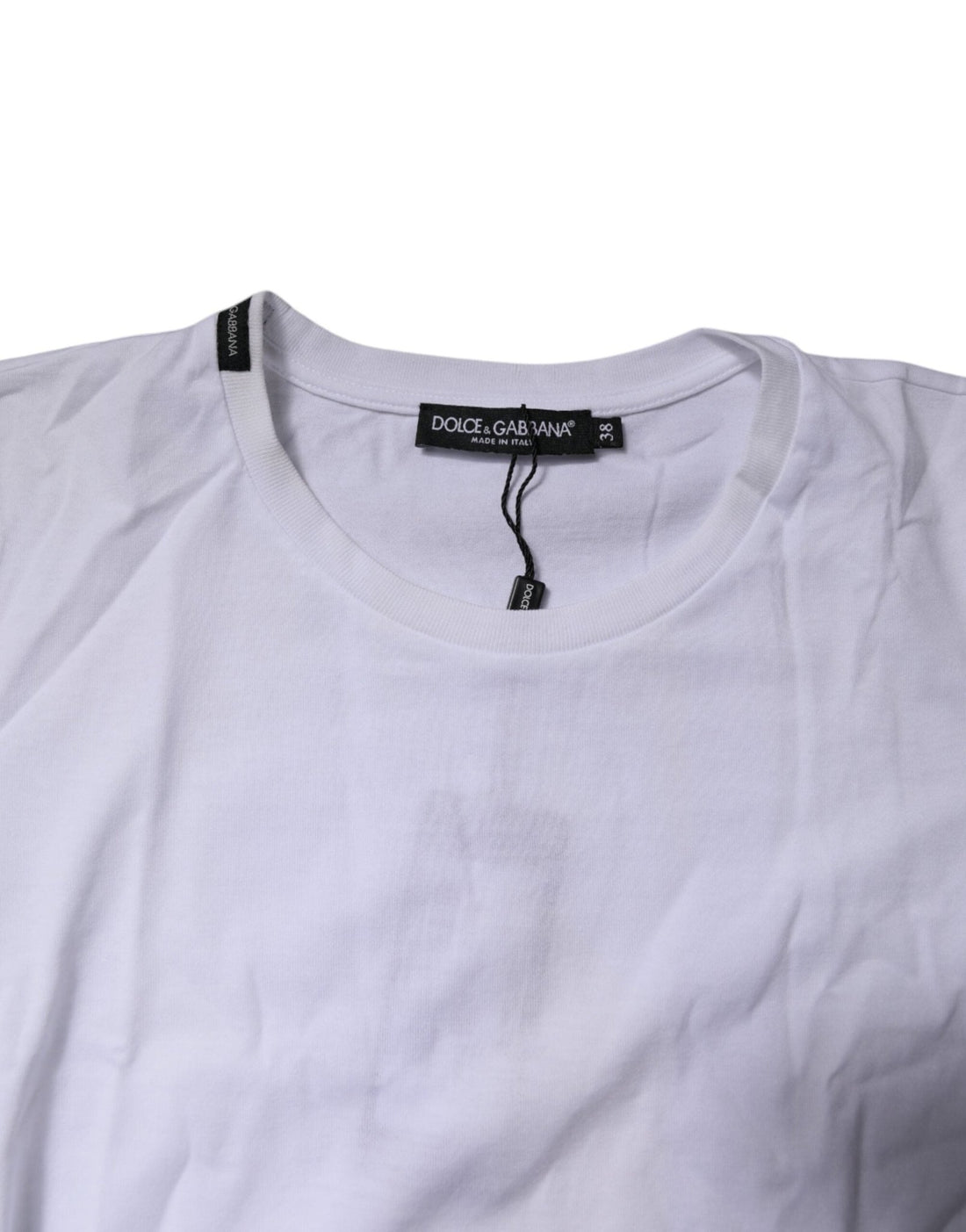 Dolce & Gabbana White Short Sleeves Round Neck Top T-shirt - RIMODA