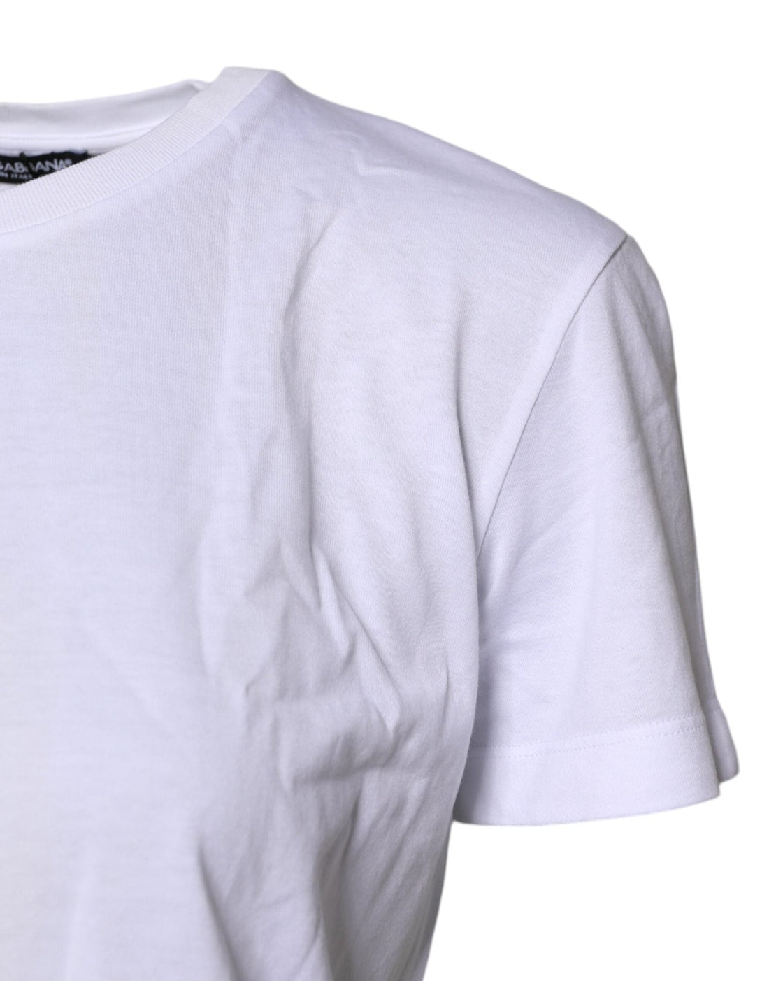 Dolce & Gabbana White Short Sleeves Round Neck Top T-shirt - RIMODA