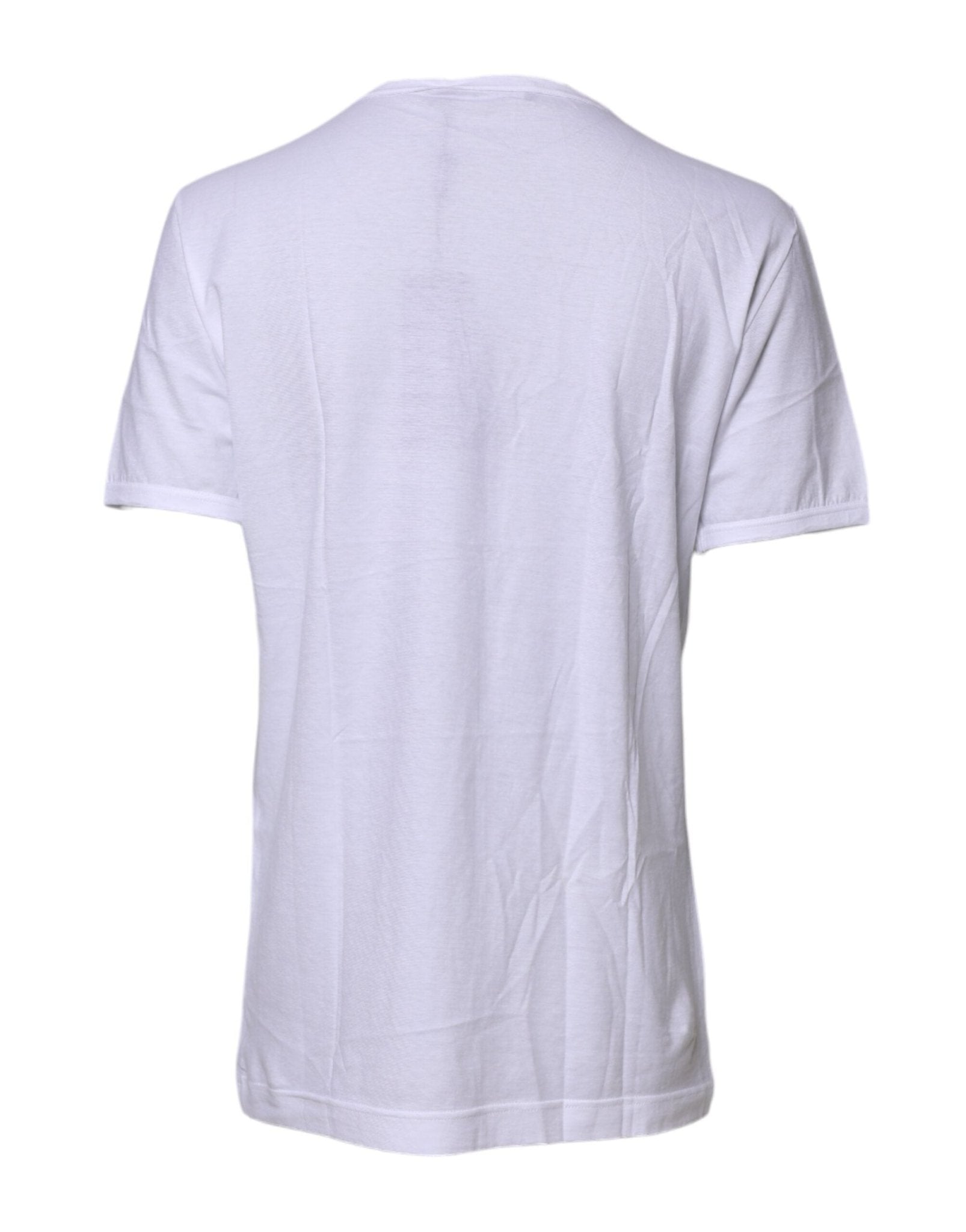 Dolce & Gabbana White Short Sleeves Round Neck Top T-shirt - RIMODA