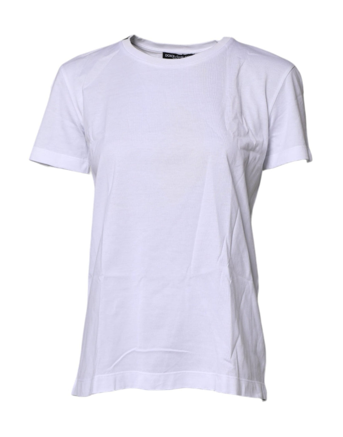 Dolce & Gabbana White Short Sleeves Round Neck Top T-shirt - RIMODA