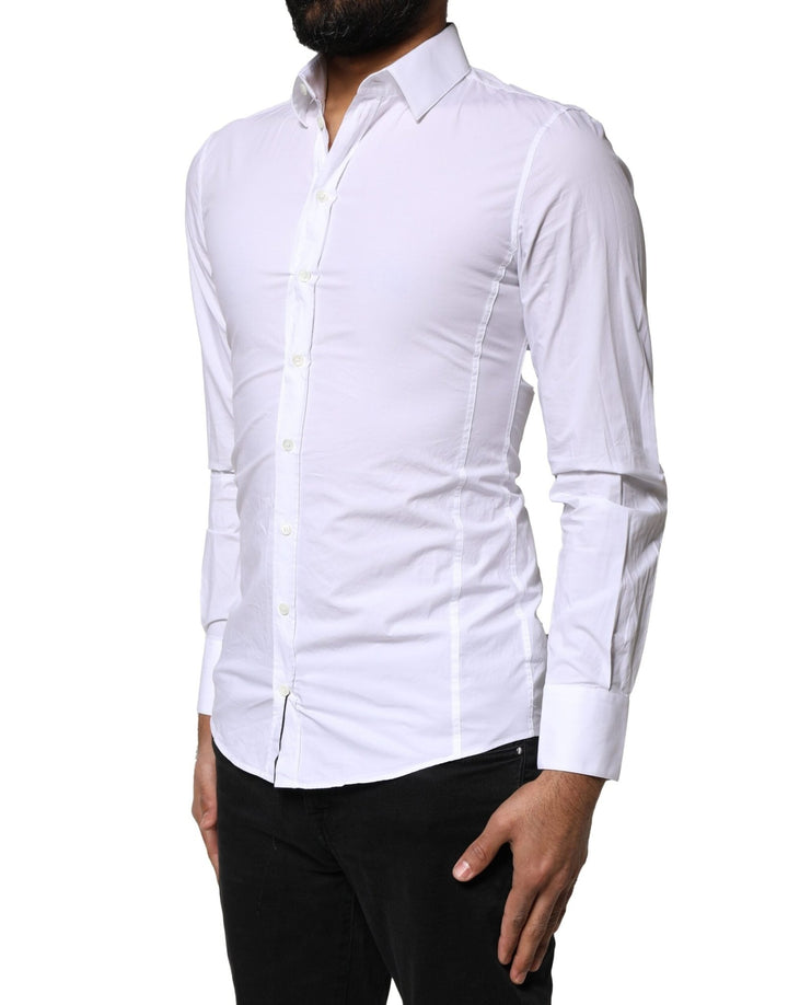 Dolce & Gabbana White SICILIA Cotton Formal Men Dress Shirt - RIMODA