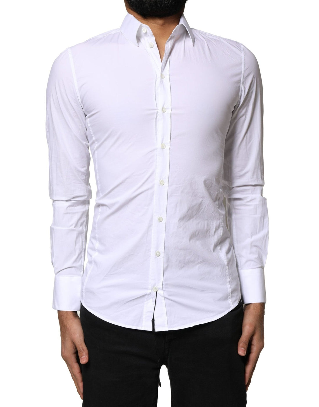 Dolce & Gabbana White SICILIA Cotton Formal Men Dress Shirt - RIMODA