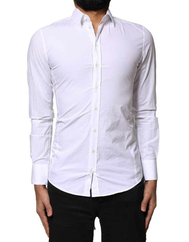 Dolce & Gabbana White SICILIA Cotton Formal Men Dress Shirt - RIMODA
