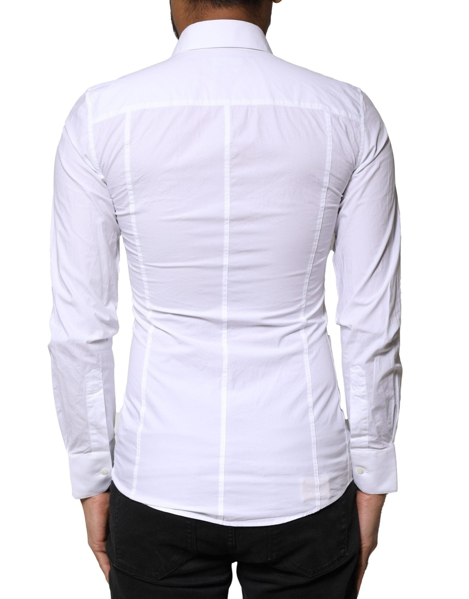 Dolce & Gabbana White SICILIA Cotton Formal Men Dress Shirt - RIMODA