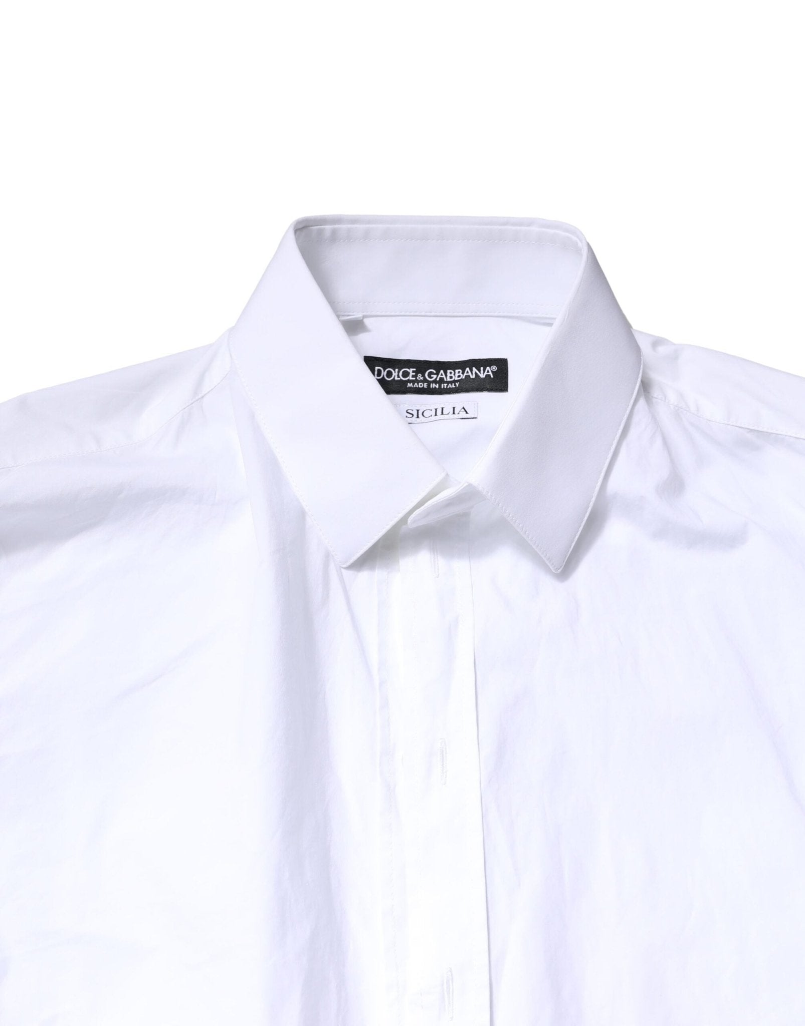 Dolce & Gabbana White SICILIA Cotton Formal Men Dress Shirt - RIMODA
