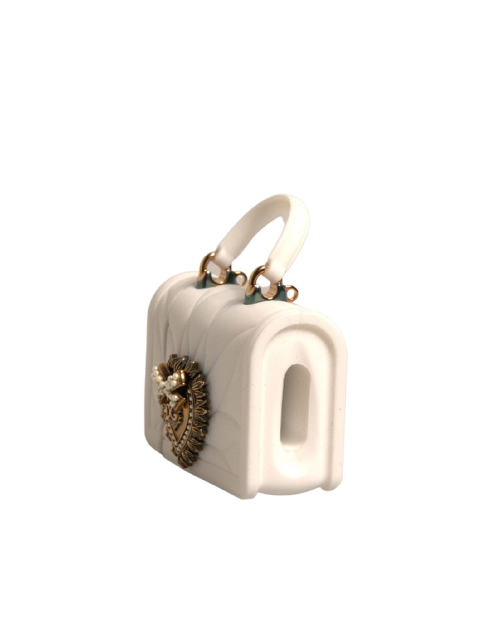 Dolce & Gabbana White Silicone Devotion Heart Cover Hand Bag Airpod Case - RIMODA