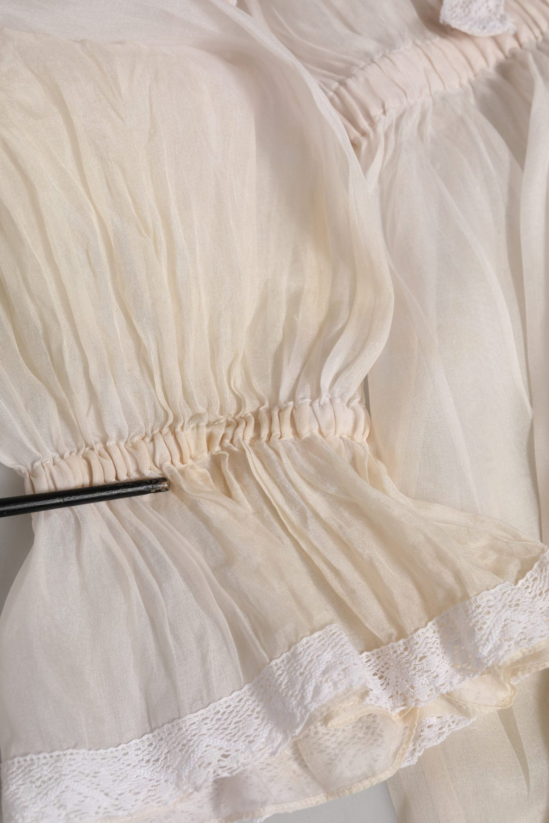 Dolce & Gabbana White Silk Cotton Ascot Collar Blouse Top - RIMODA