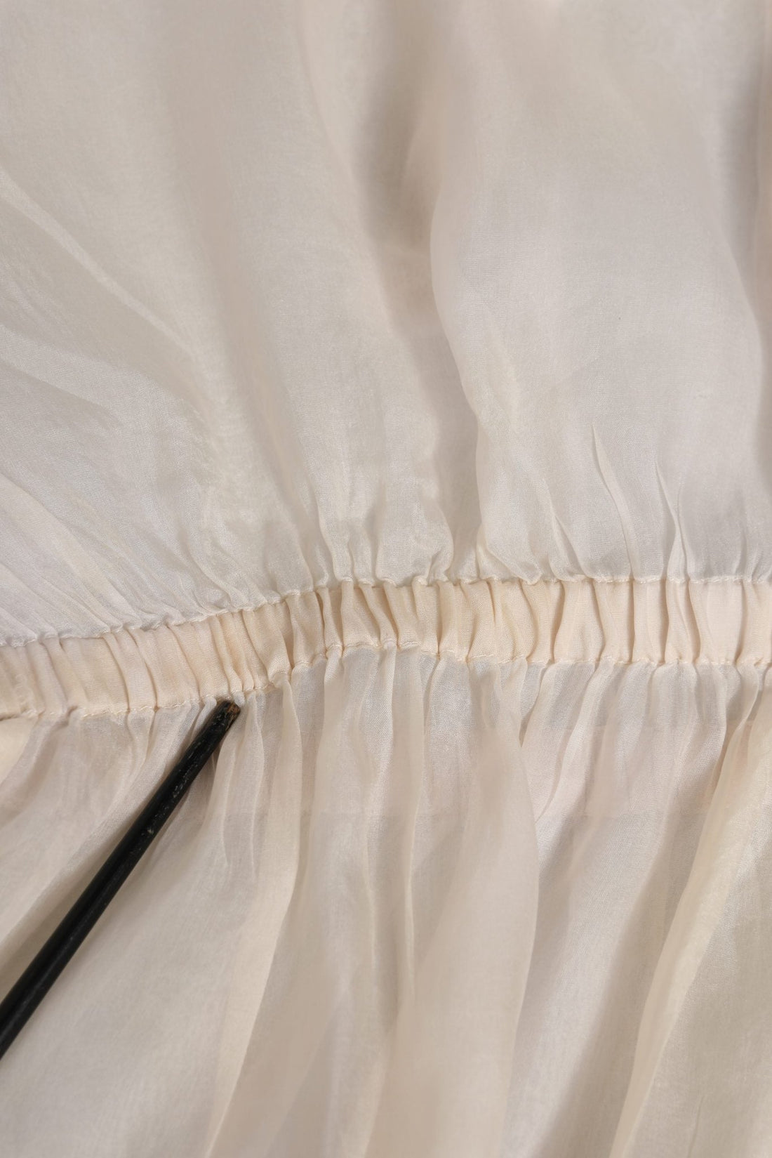 Dolce & Gabbana White Silk Cotton Ascot Collar Blouse Top - RIMODA