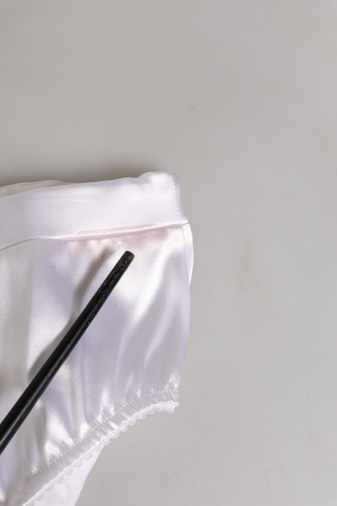 Dolce & Gabbana White Silk Satin Lingerie Panty Brief Underwear - RIMODA