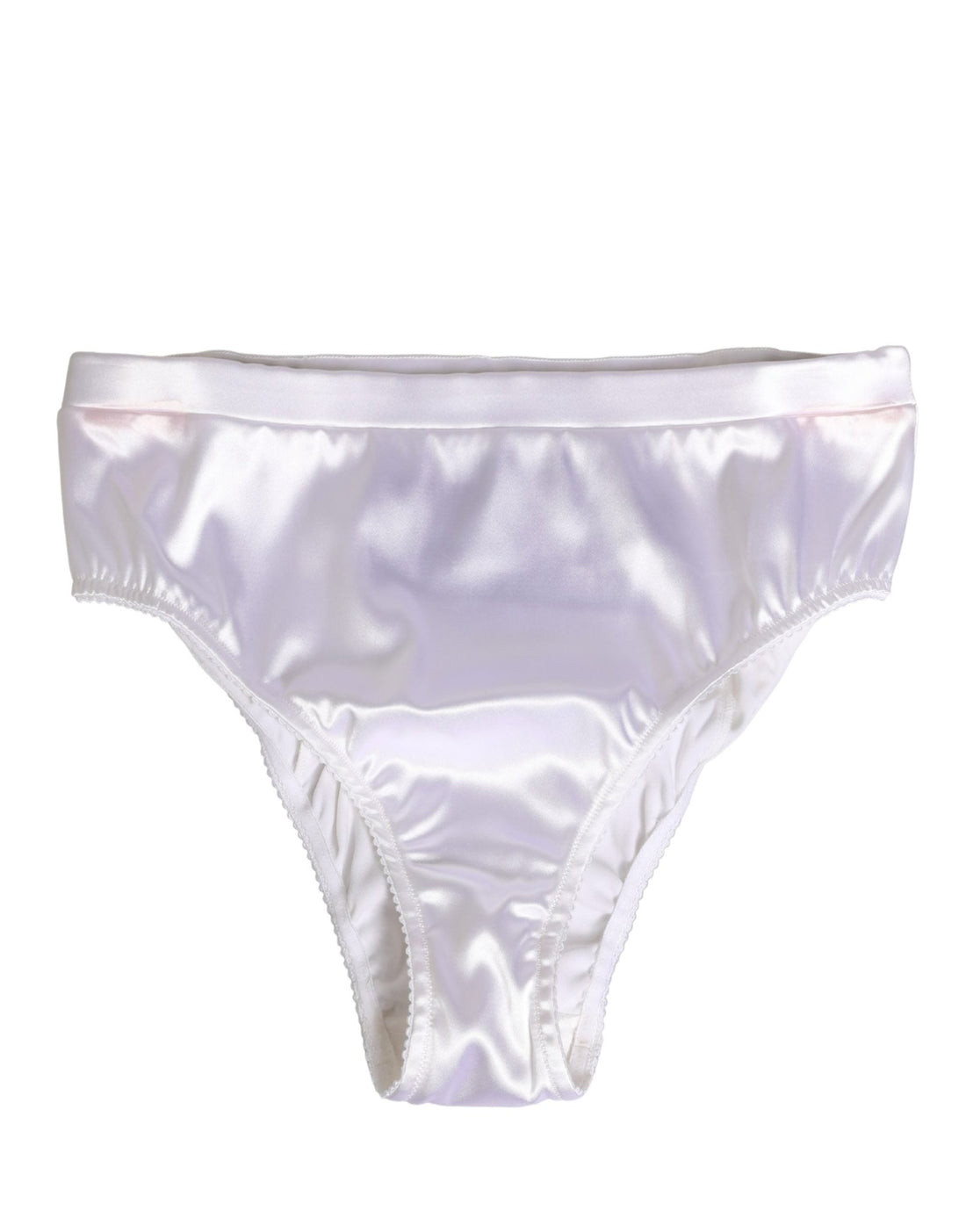 Dolce & Gabbana White Silk Satin Lingerie Panty Brief Underwear - RIMODA