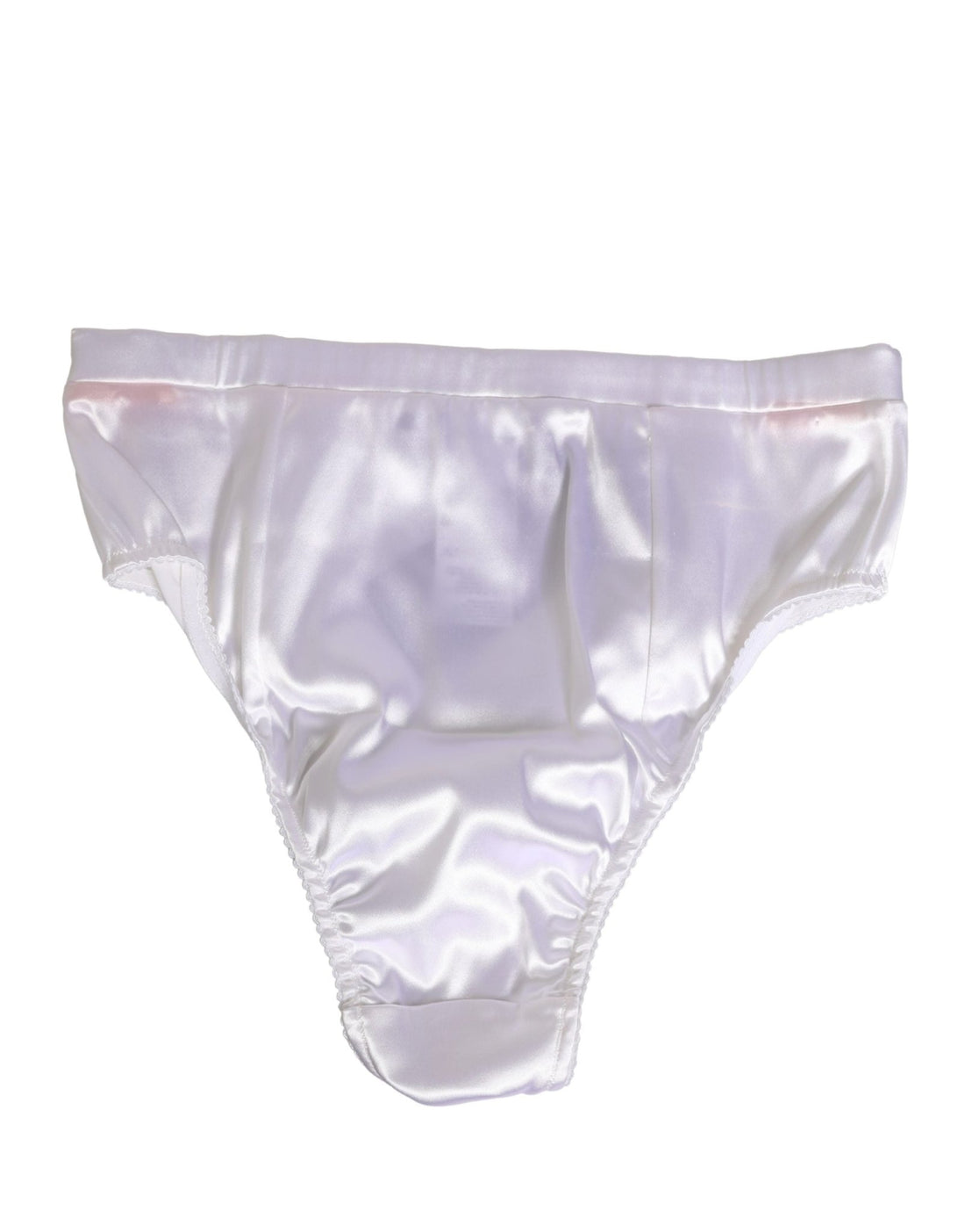 Dolce & Gabbana White Silk Satin Lingerie Panty Brief Underwear - RIMODA