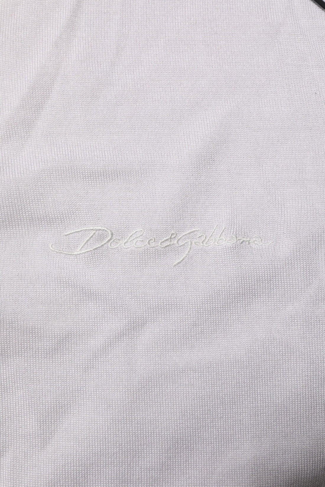 Dolce & Gabbana White Silk Short Sleeves Men Henley T-shirt - RIMODA