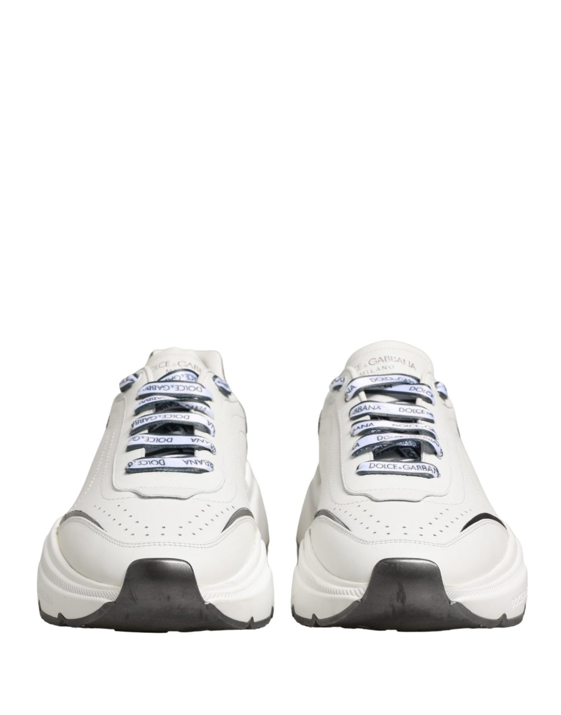 Dolce & Gabbana White Silver Daymaster Low Top Men Sneakers Shoes - RIMODA