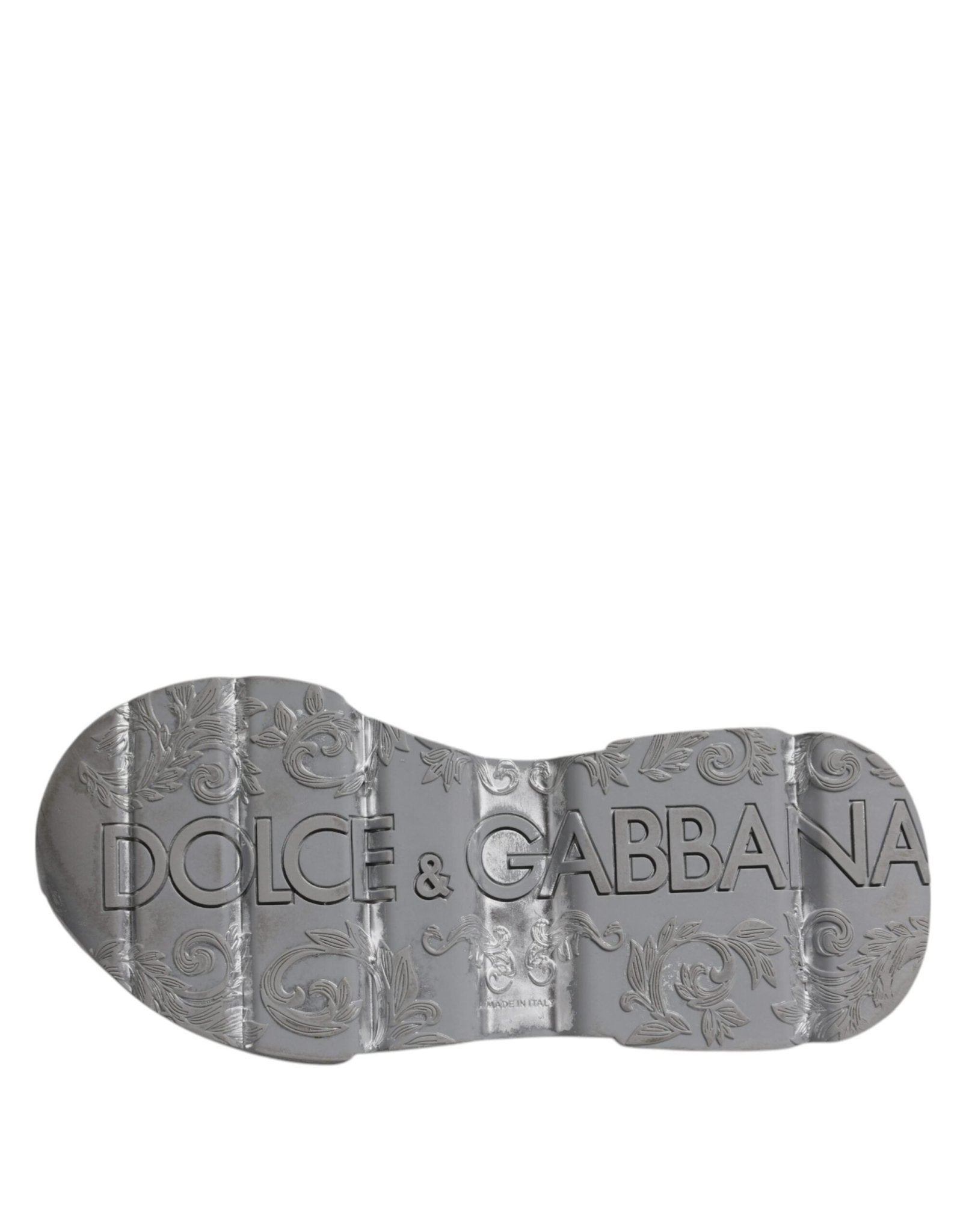 Dolce & Gabbana White Silver Daymaster Low Top Sneaker Shoes - RIMODA