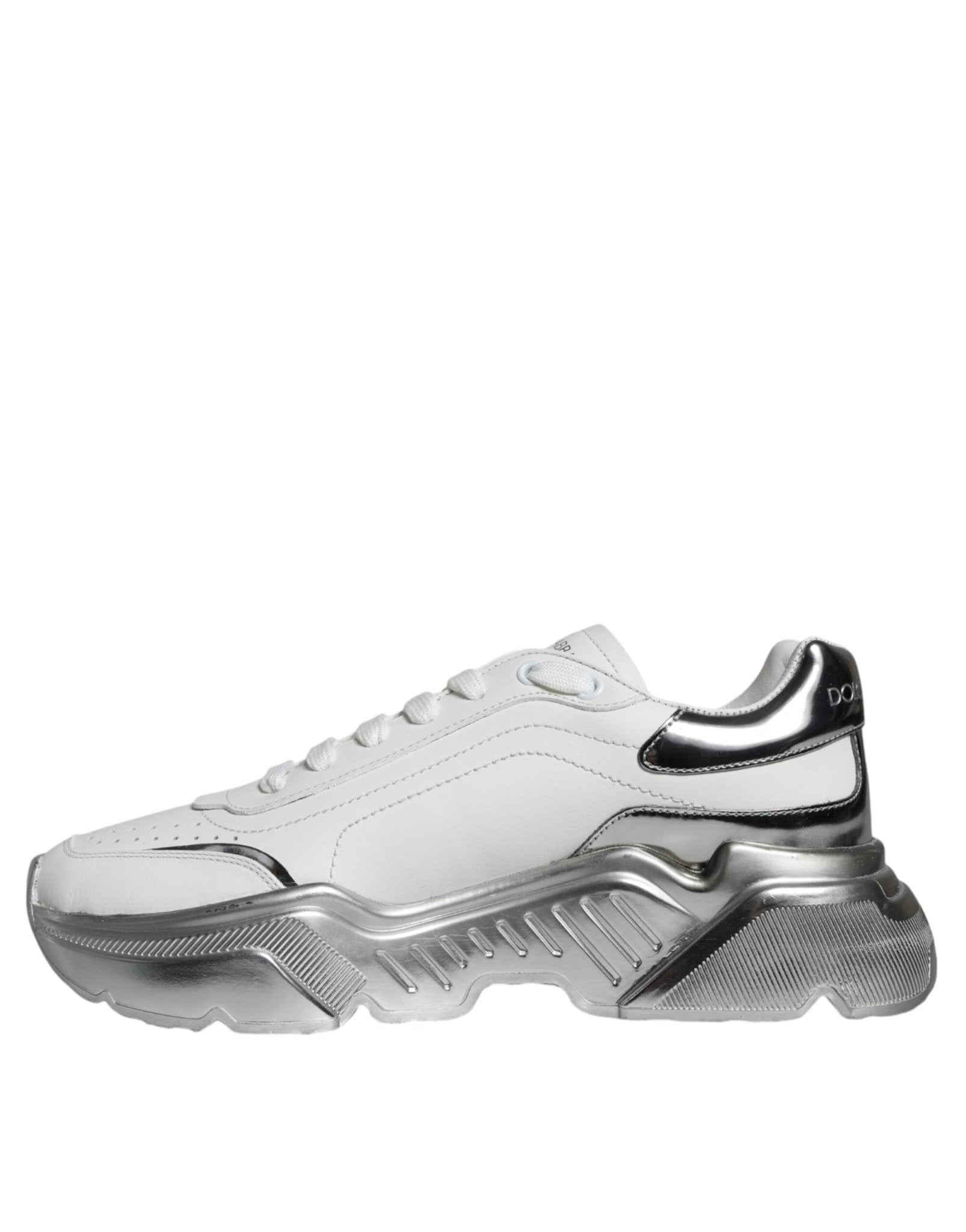Dolce & Gabbana White Silver Daymaster Low Top Sneakers Shoes - RIMODA