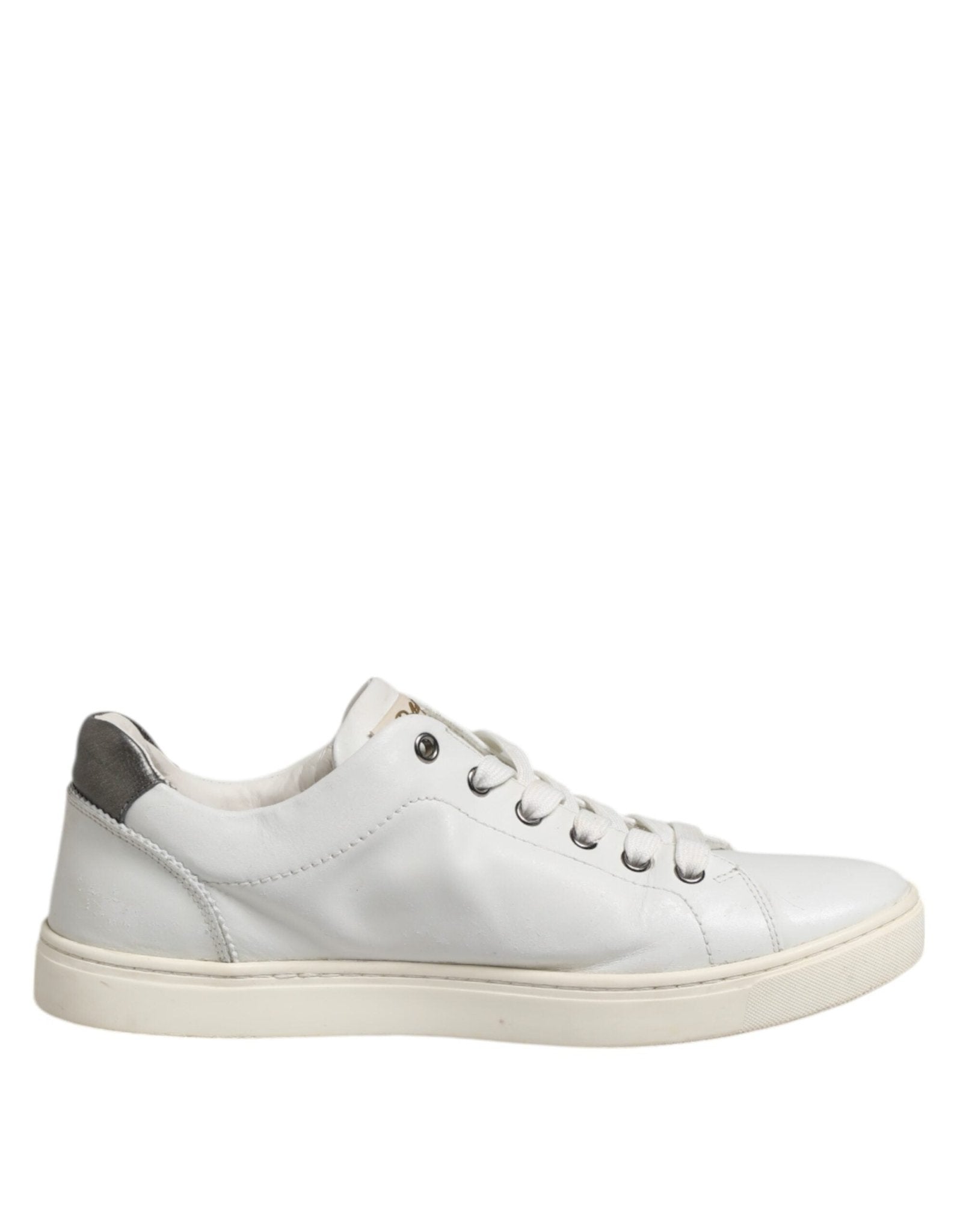 Dolce & Gabbana White Silver Sacred Heart Men Sneakers Shoes - RIMODA