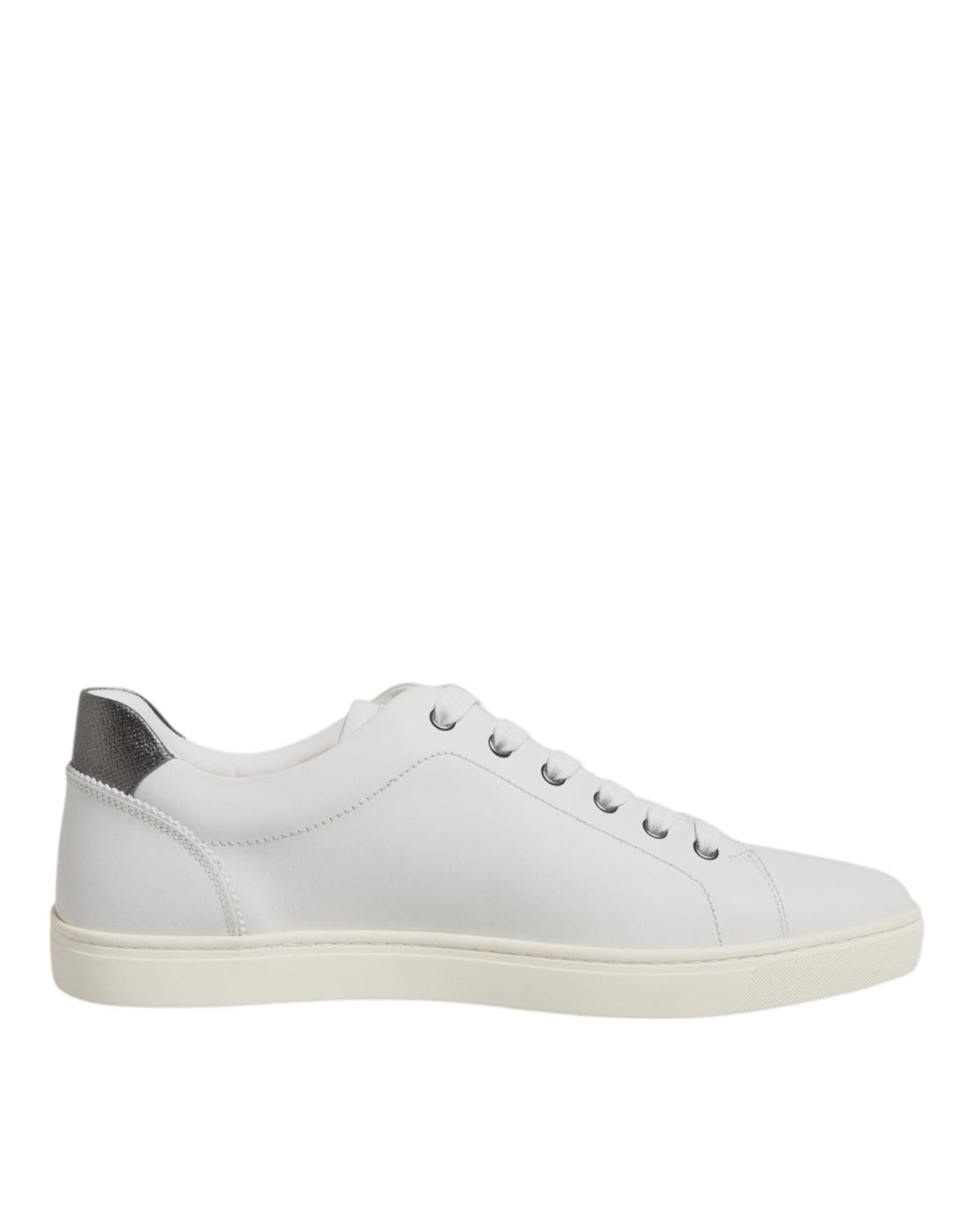 Dolce & Gabbana White Silver Sacred Heart Men Sneakers Shoes - RIMODA