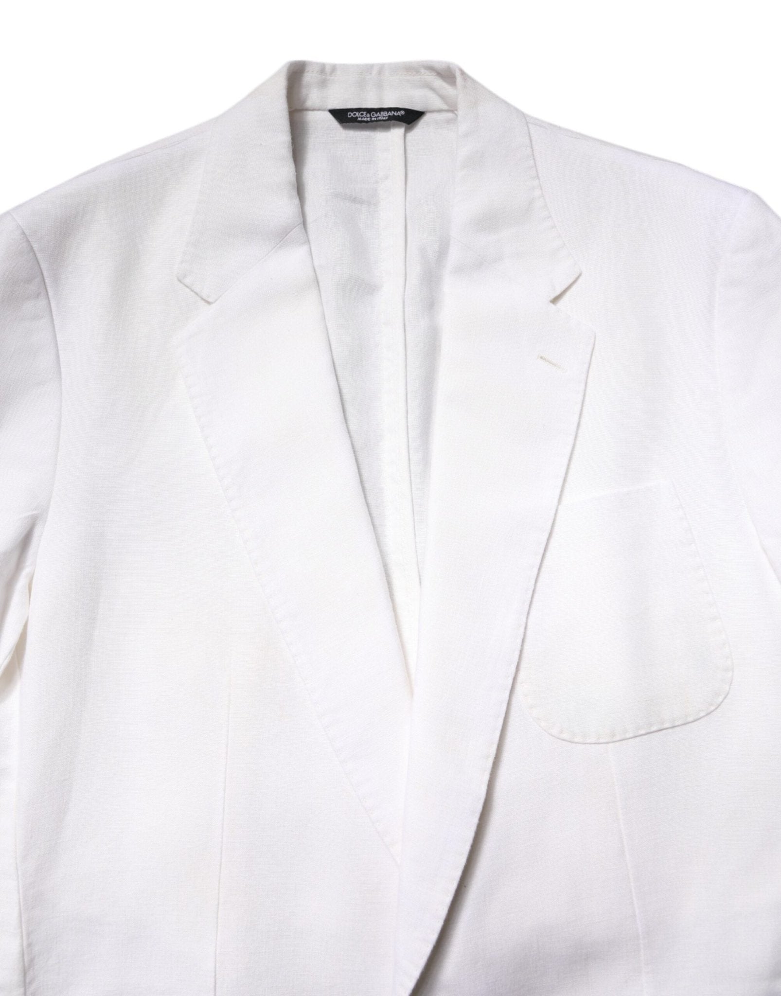 Dolce & Gabbana White Single Breasted Men Coat Blazer Suit - RIMODA