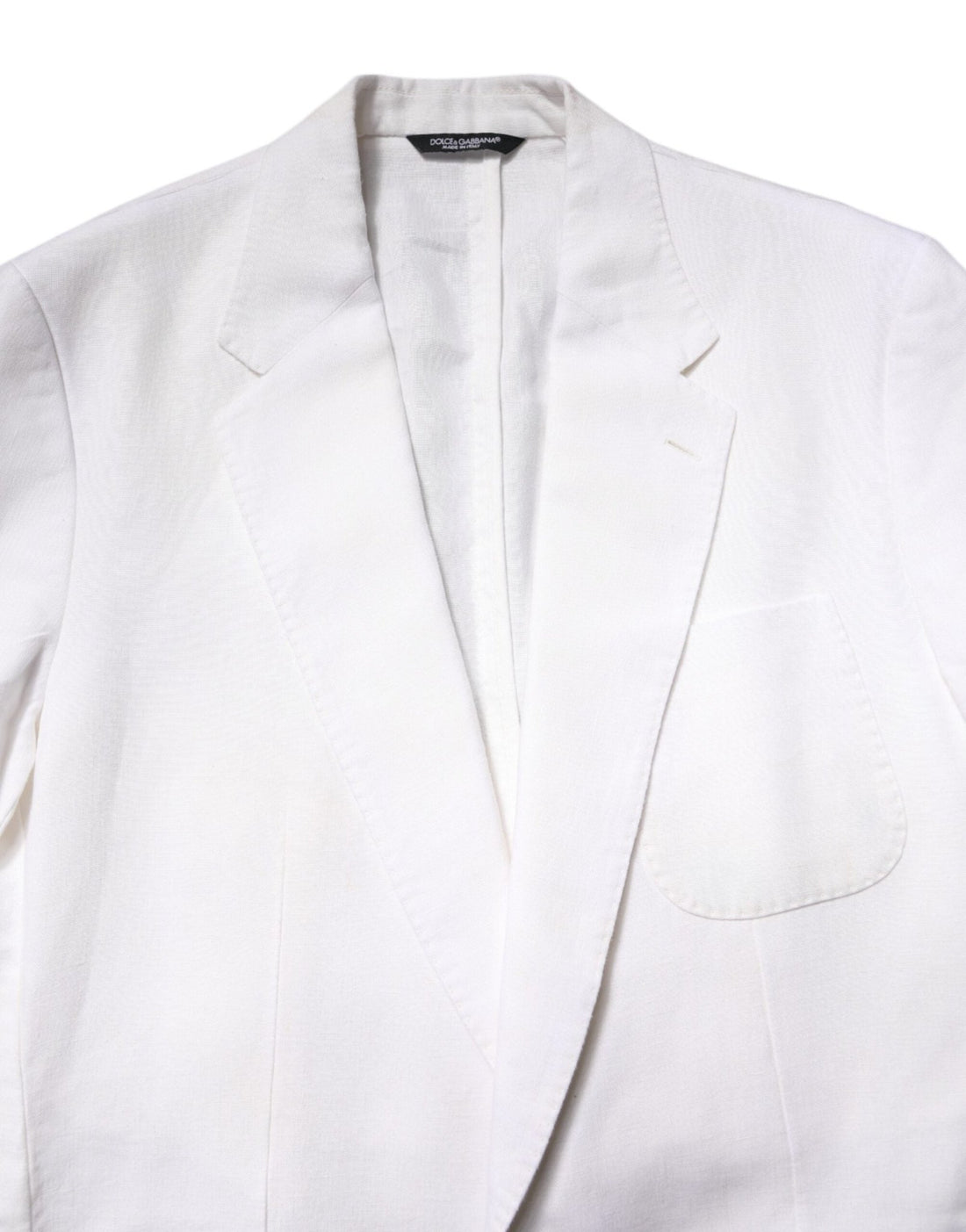 Dolce & Gabbana White Single Breasted Men Coat Blazer Suit - RIMODA