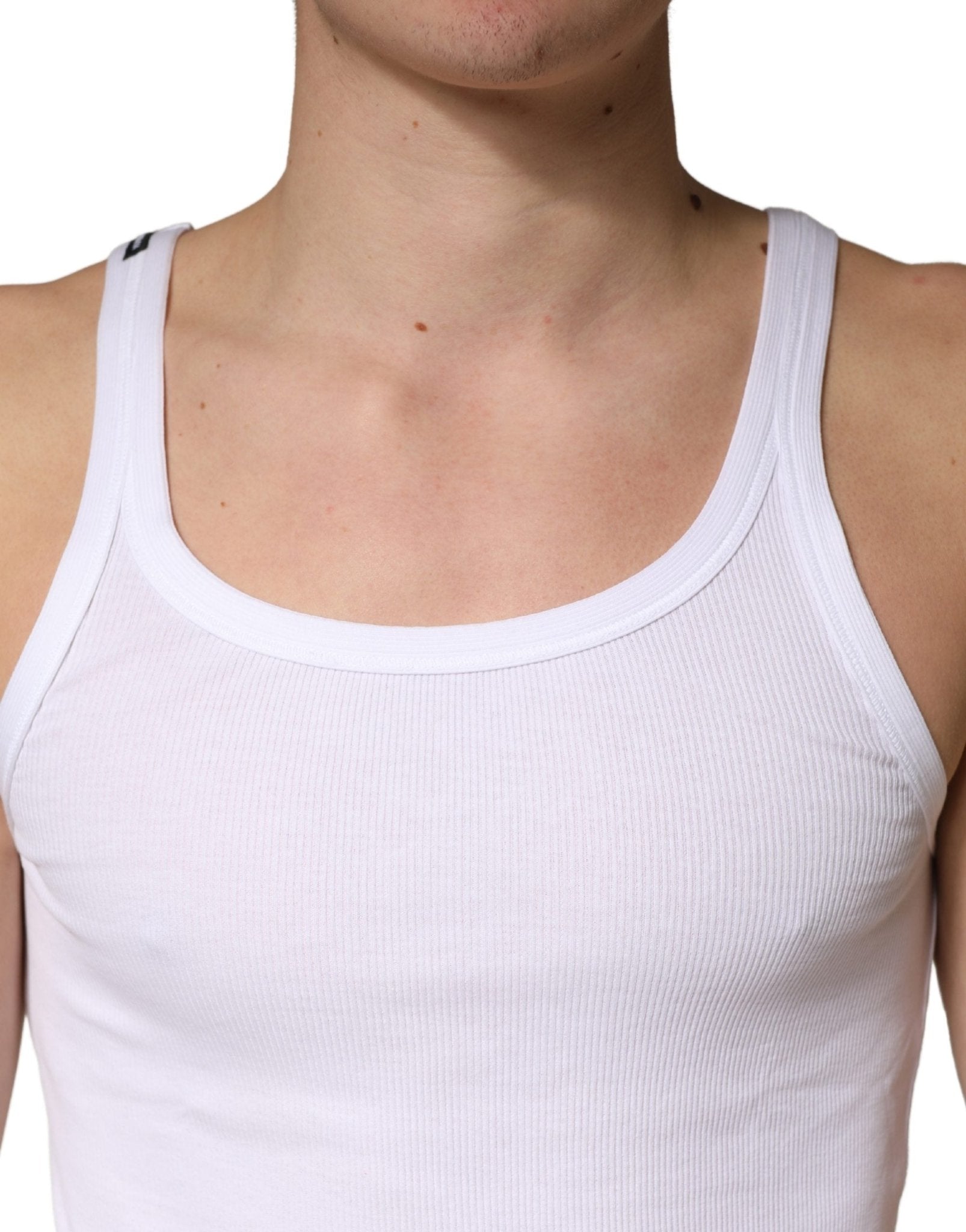 Dolce & Gabbana White Sleeveless Round Neck Tank Top T-shirt - RIMODA