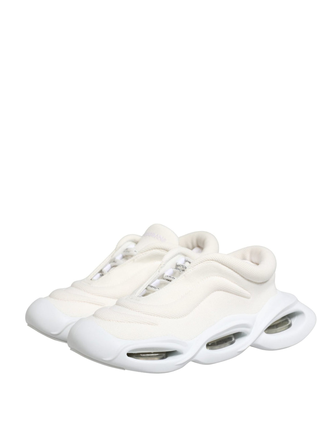 Dolce & Gabbana White Slip On Wave LowTop Sneakers Shoes - RIMODA