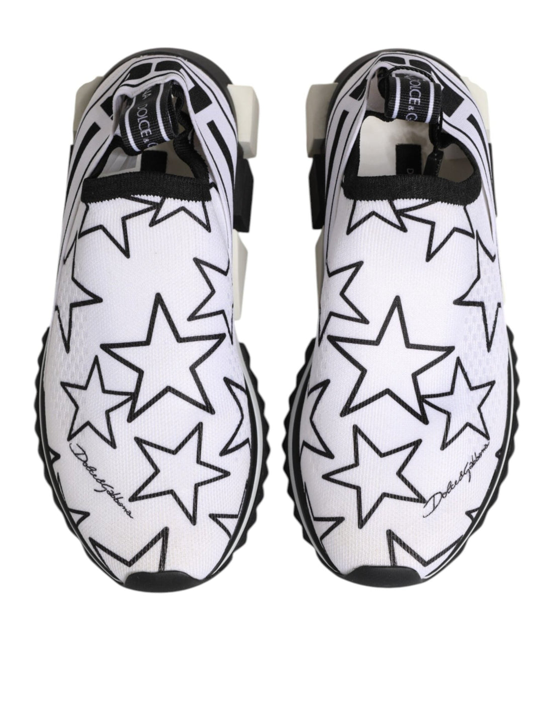 Dolce & Gabbana White Stars Sorrento Low Top Sneakers Shoes - RIMODA
