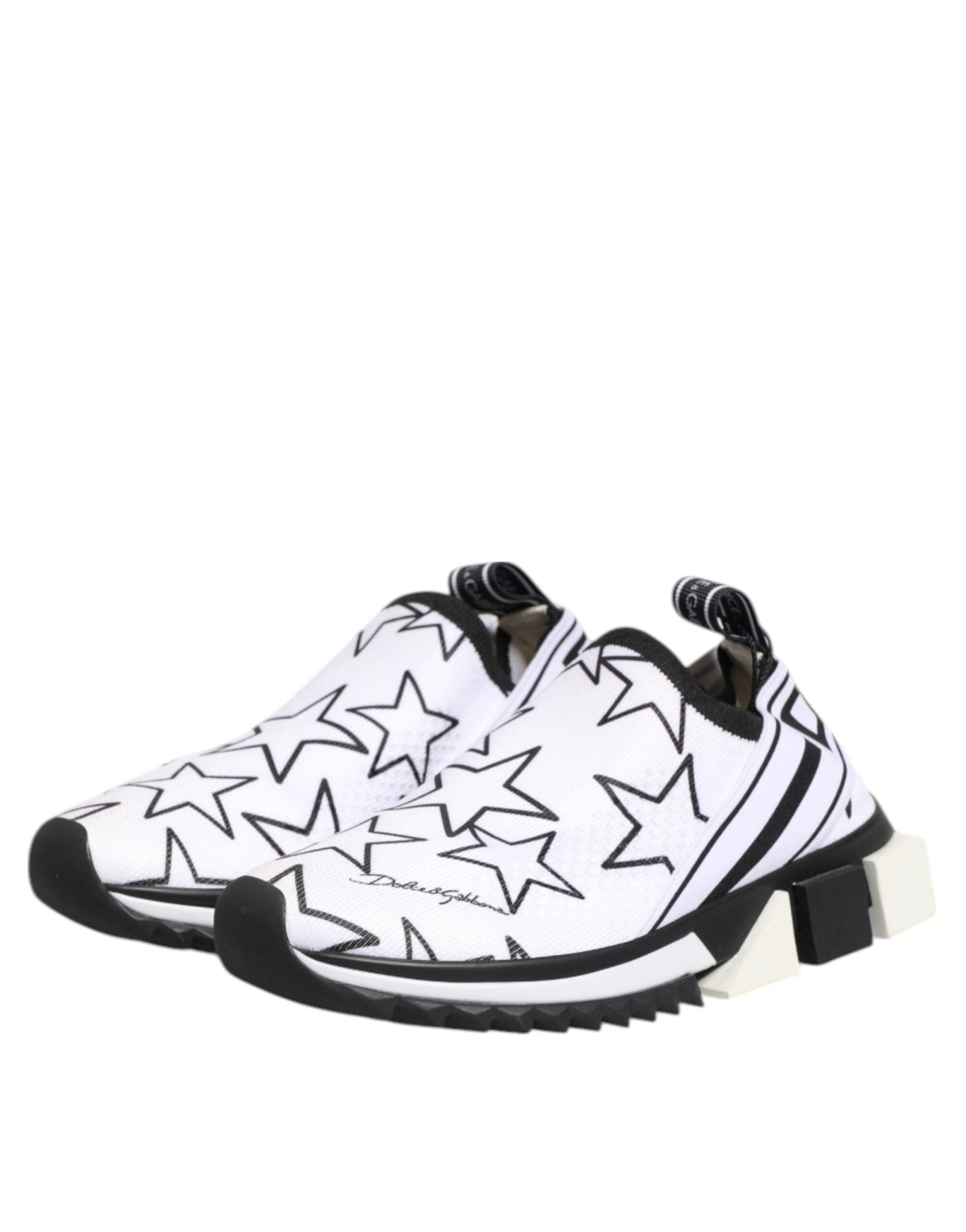 Dolce & Gabbana White Stars Sorrento Low Top Sneakers Shoes - RIMODA