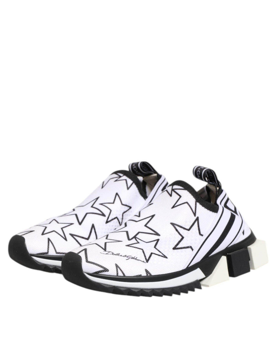 Dolce & Gabbana White Stars Sorrento Low Top Sneakers Shoes - RIMODA