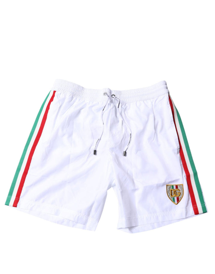 Dolce & Gabbana White Stripes Beachwear Shorts 2 Pc Swimwear - RIMODA