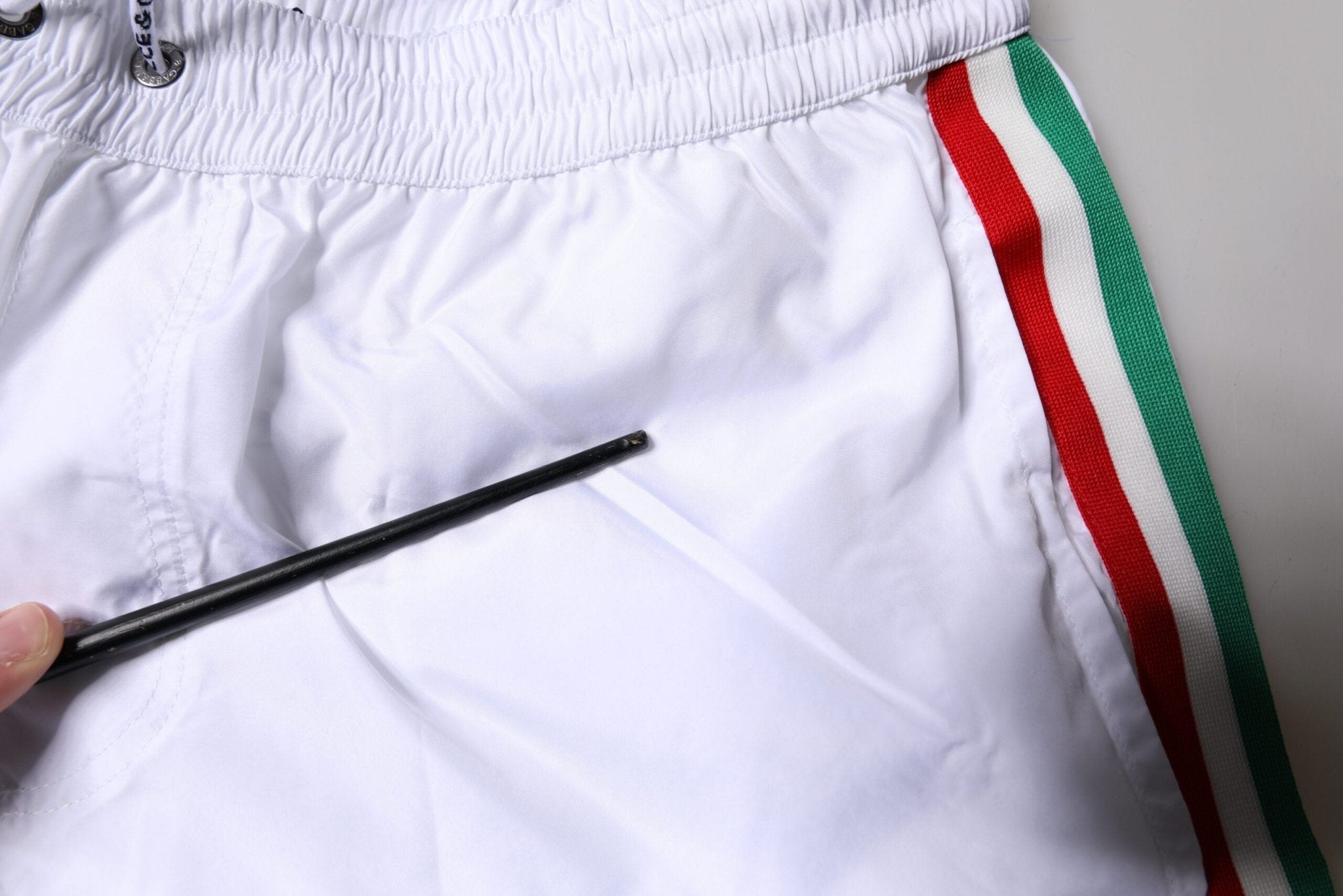 Dolce & Gabbana White Stripes Beachwear Shorts 2 Pc Swimwear - RIMODA