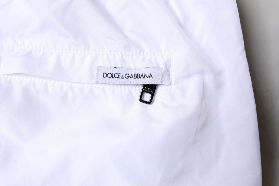 Dolce & Gabbana White Stripes Beachwear Shorts 2 Pc Swimwear - RIMODA
